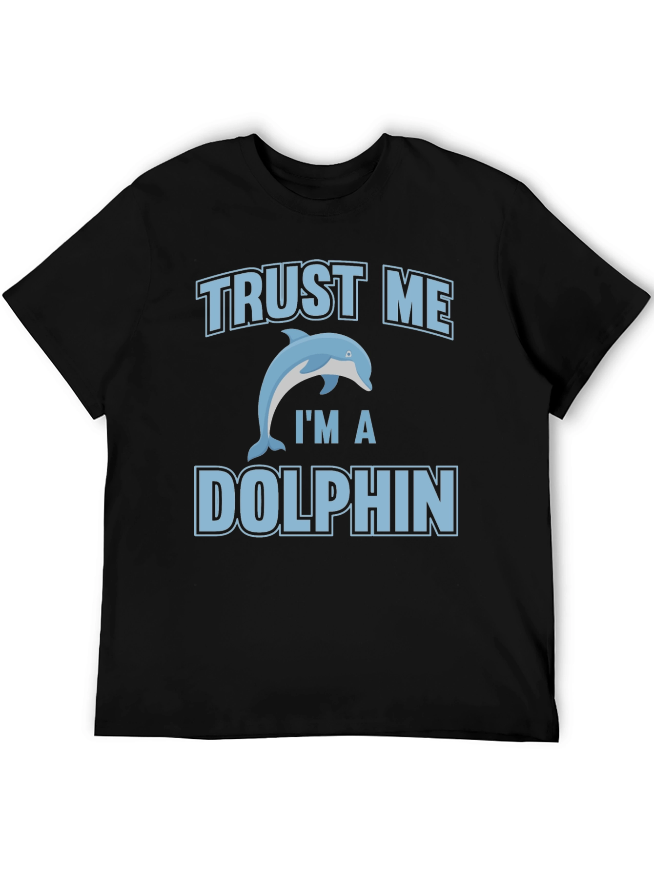 Black Trust Me I'm a Dolphin Graphic Tee view 5