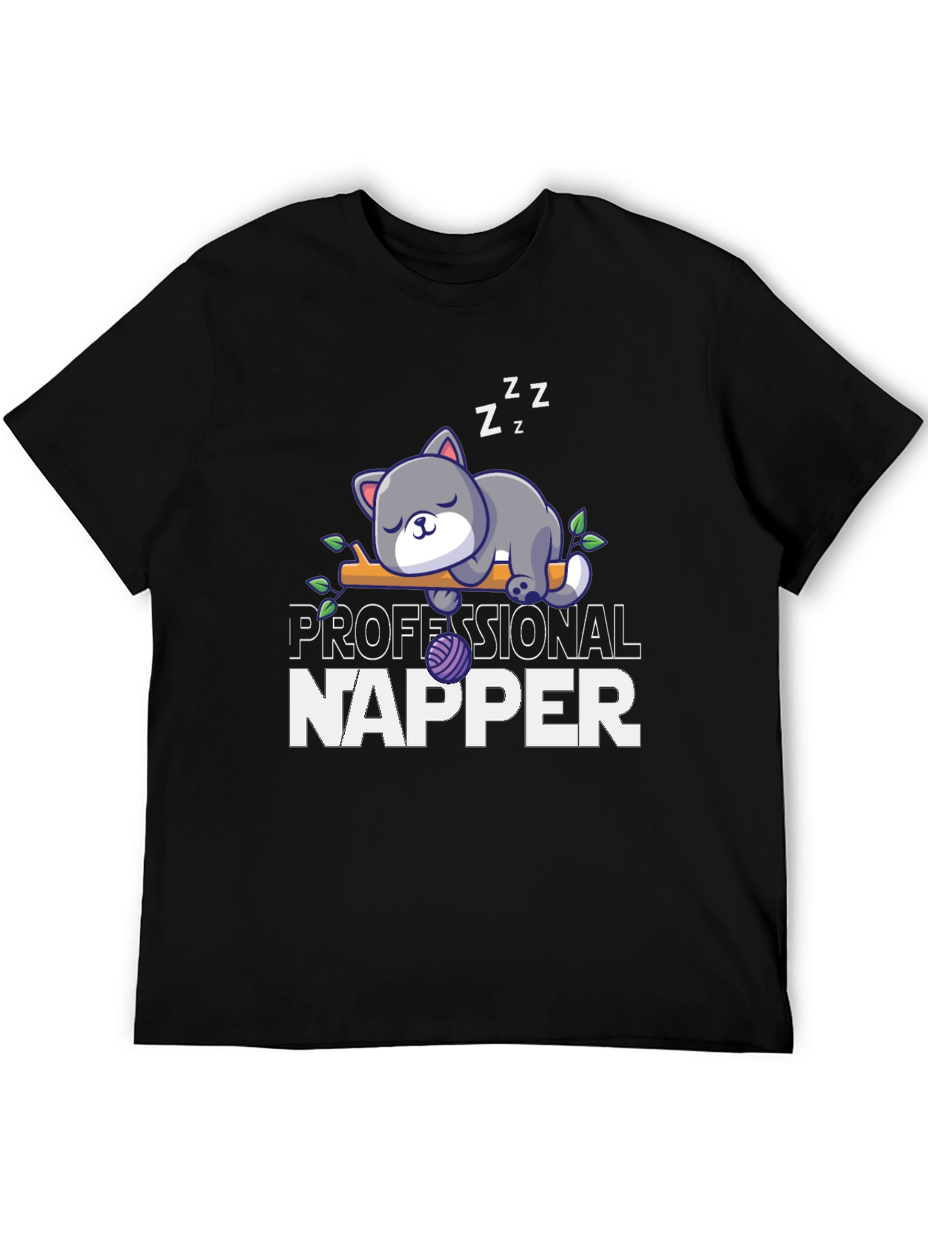 Professional Napper T-Shirt Cute Cat Tee - 5