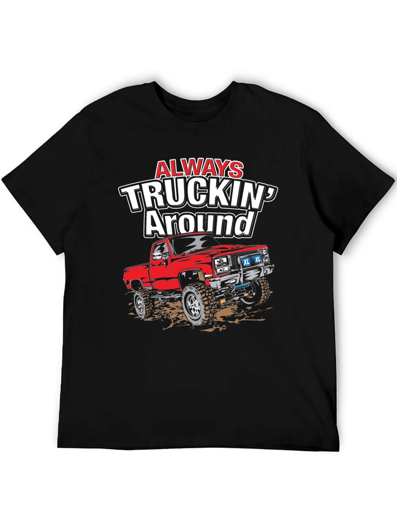 Black Always Truckin' Around Graphic T-Shirt view 5