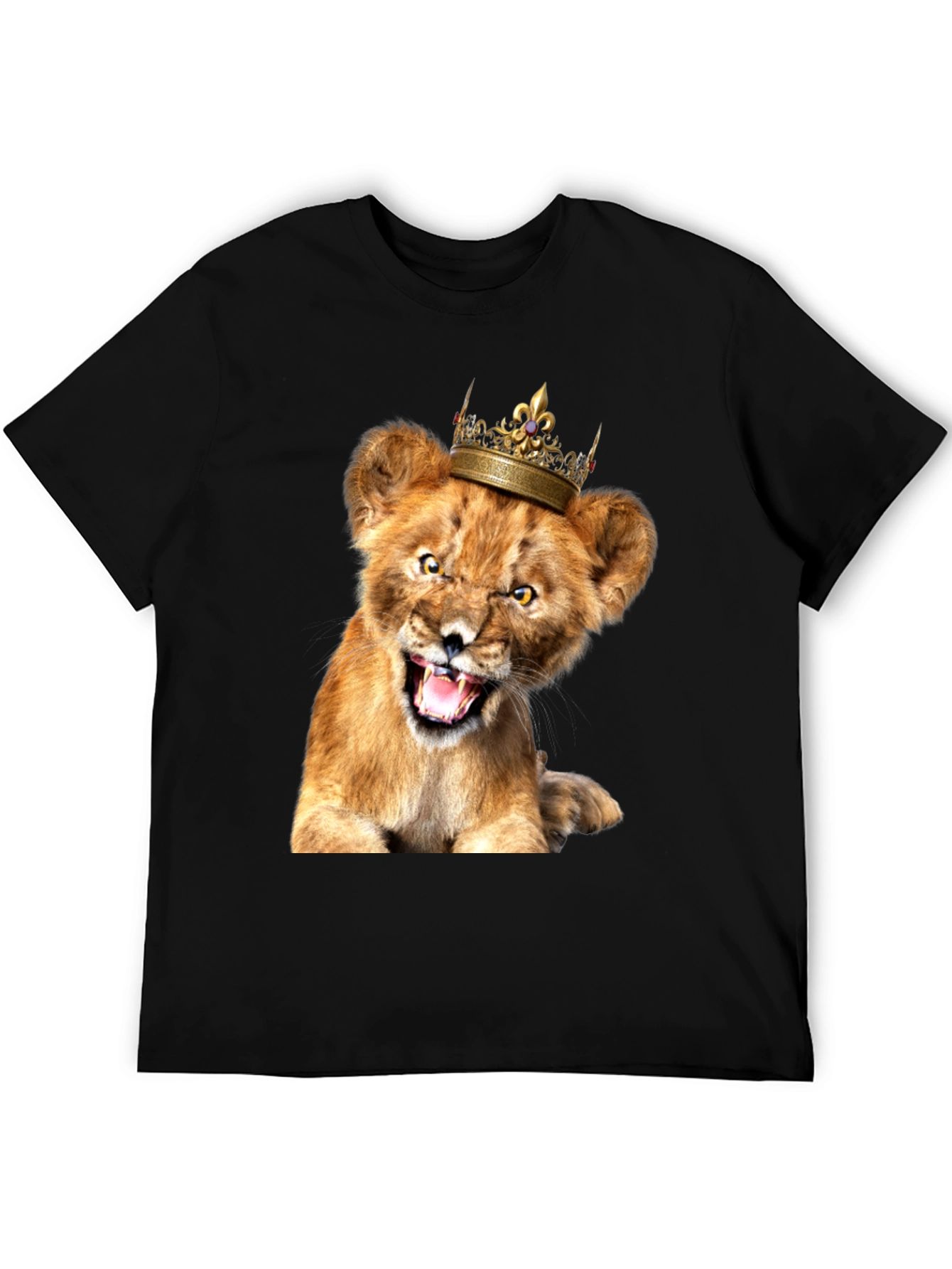 Black Lion Cub King T-Shirt - Fierce & Fun! view 5
