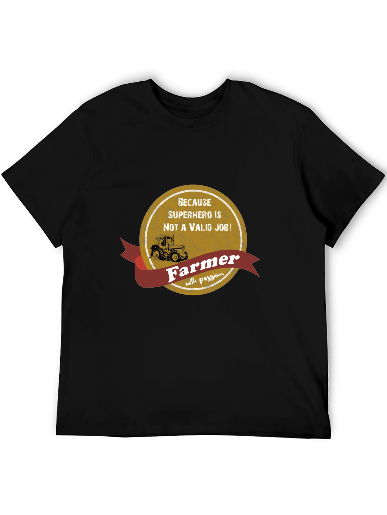 Black Farmer T-Shirt - Because Superhero Is Not a Valid Job! view 5