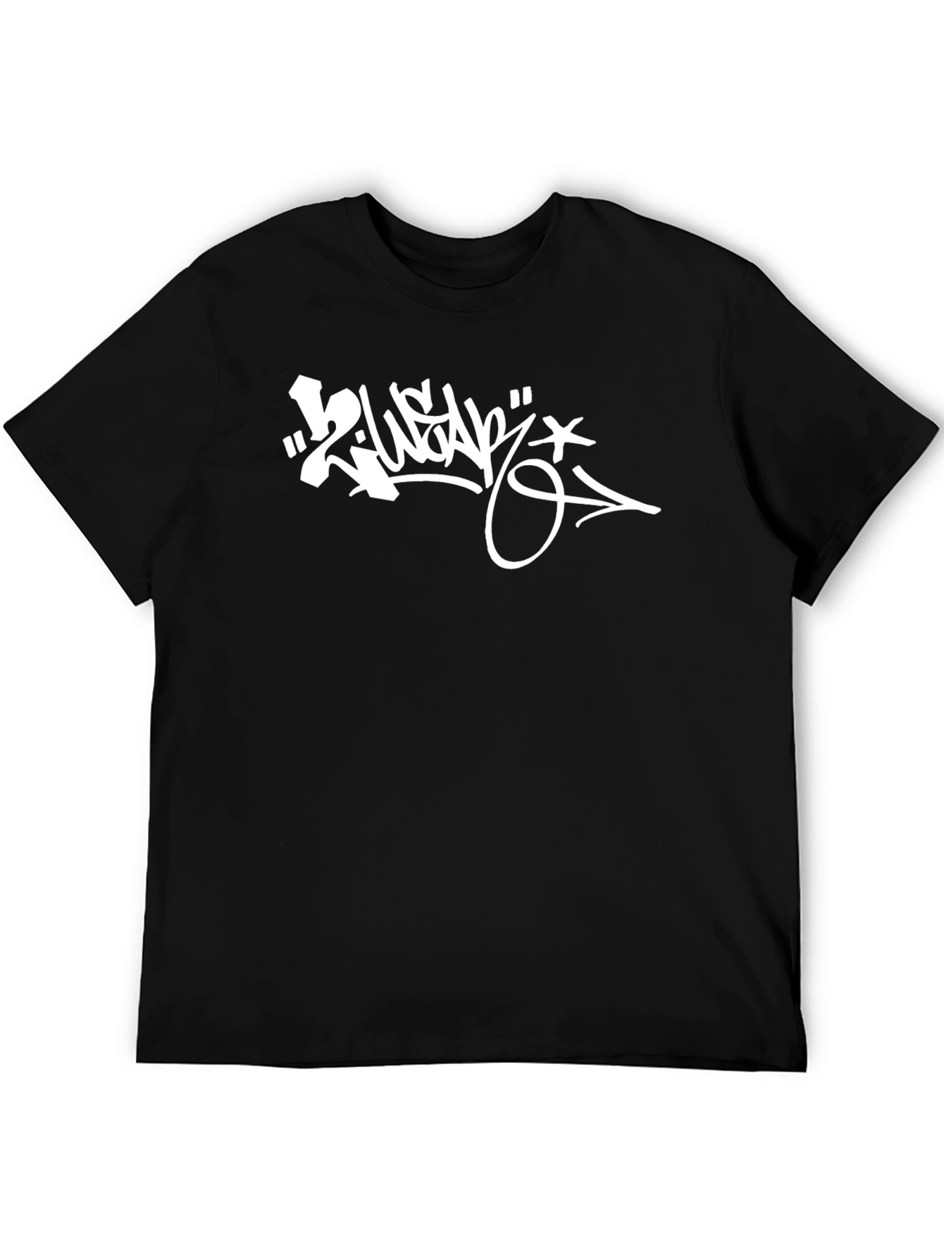 Black Graffiti Graphic Black T-Shirt view 5
