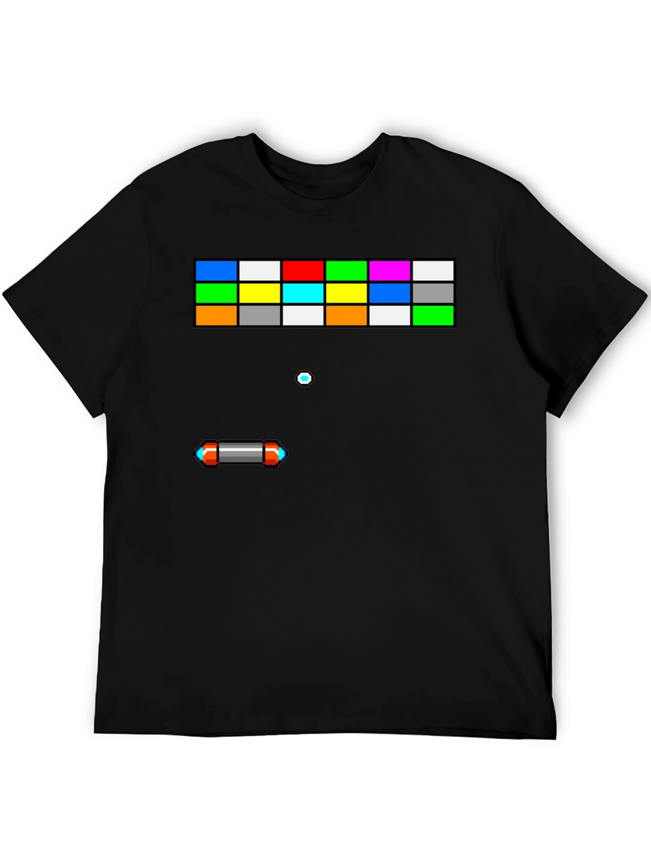 Black Retro Arcade Gamer T-Shirt - Breakout Inspired Design view 5