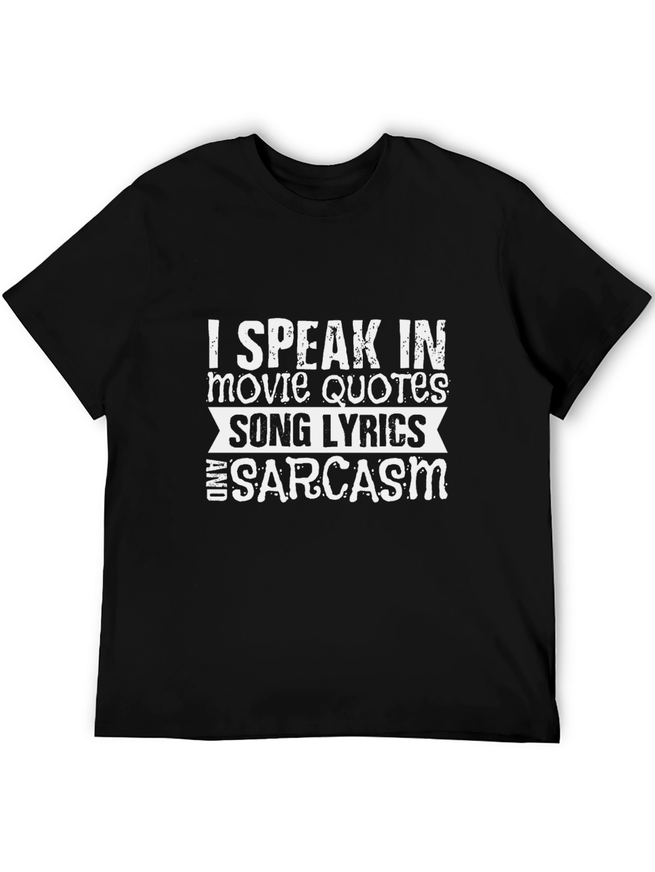 Black Funny "I Speak In Movie Quotes..." Graphic Tee view 5