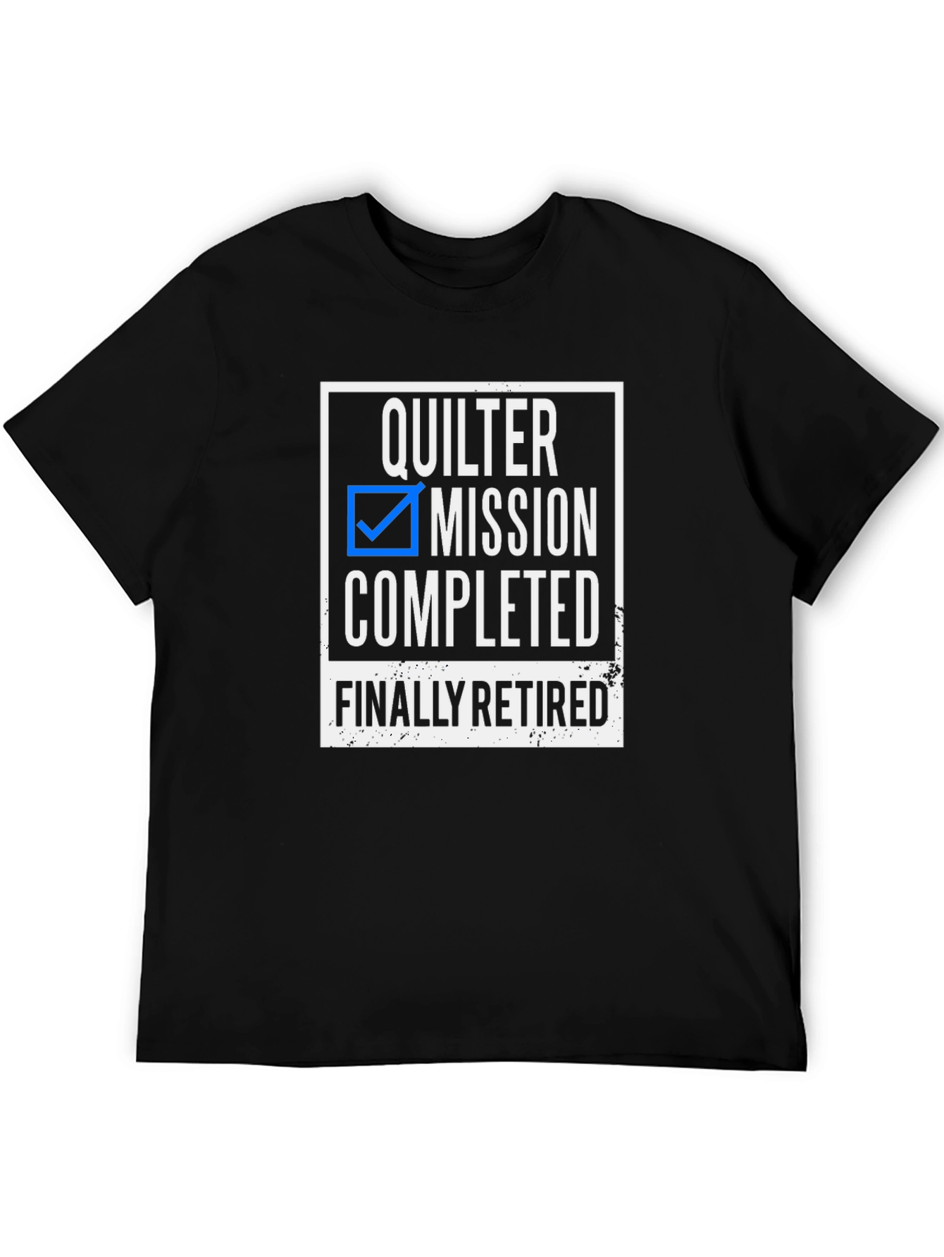 Black Quilter Mission Completed, Funny Retirement T-Shirt view 5