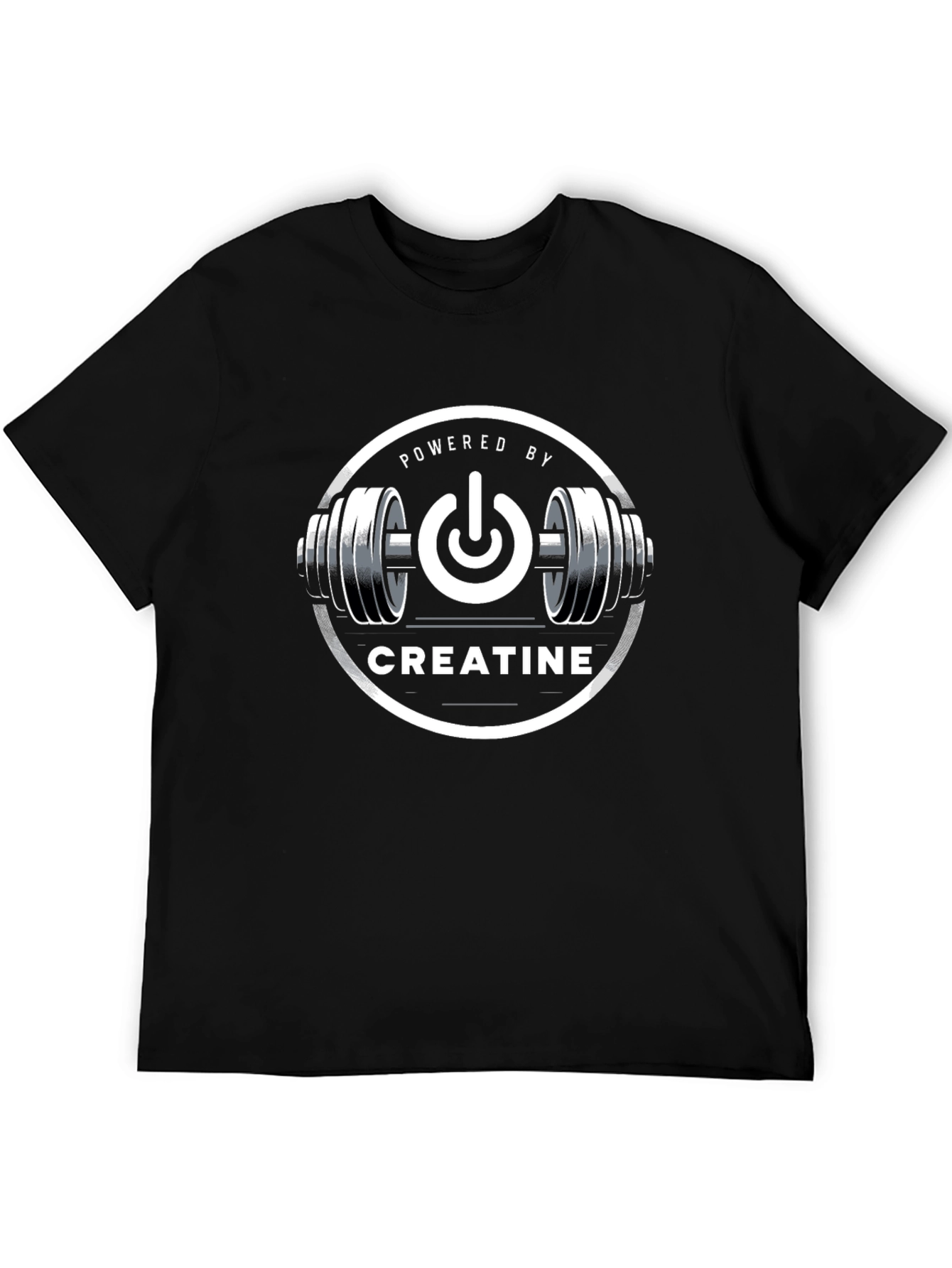 Black Powered by Creatine Black T-Shirt view 5