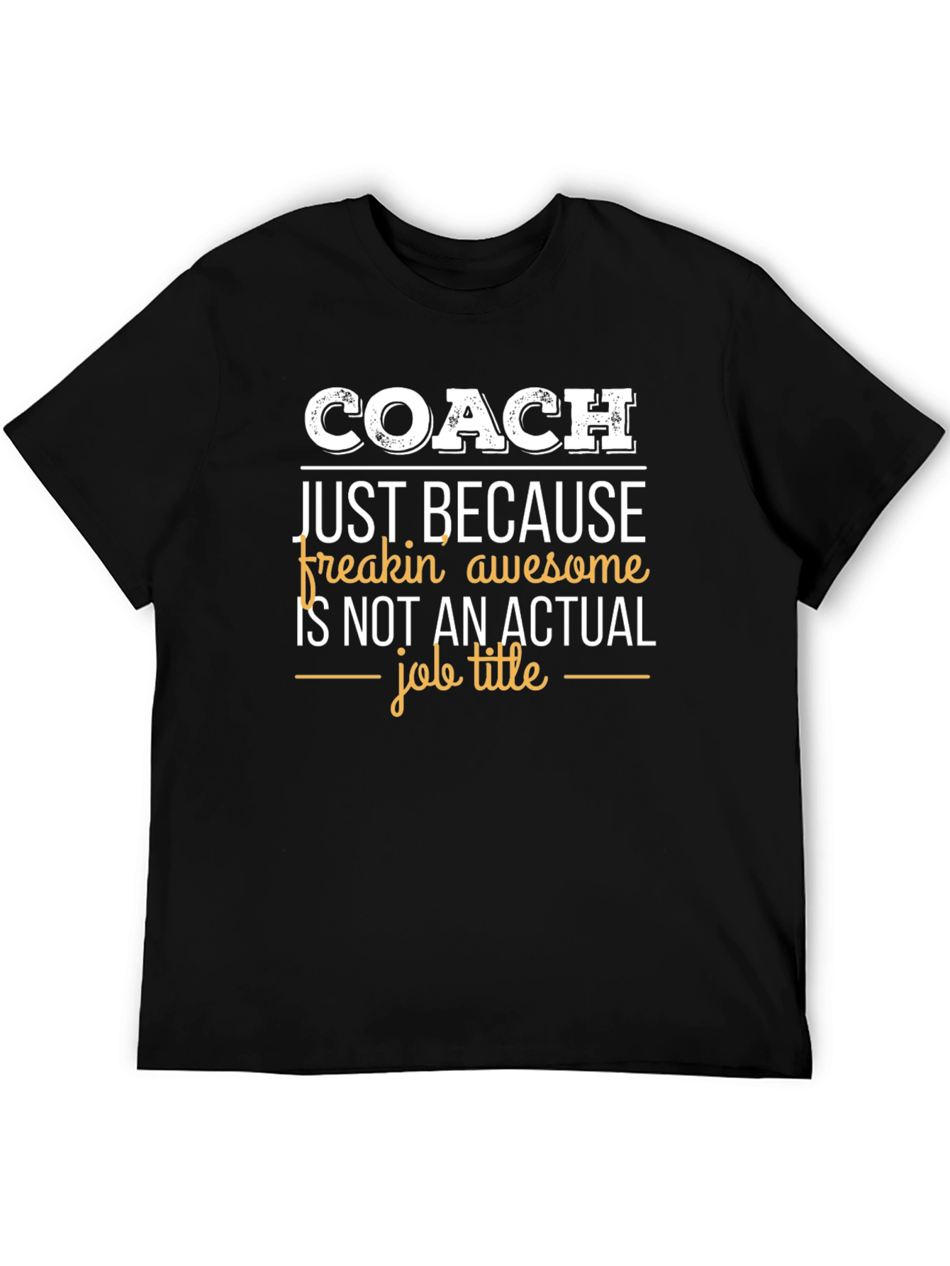 Black Coach Freakin' Awesome T-Shirt - Funny Coaching Gift Tee view 5