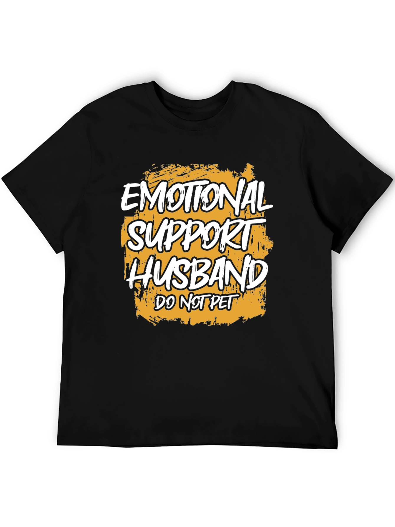 Black Emotional Support Husband T-Shirt view 5