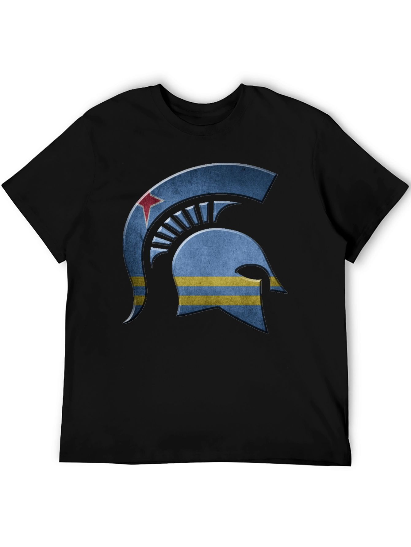 Black Aruba Spartan Helmet T-Shirt - Stylish & Unique Design view 5