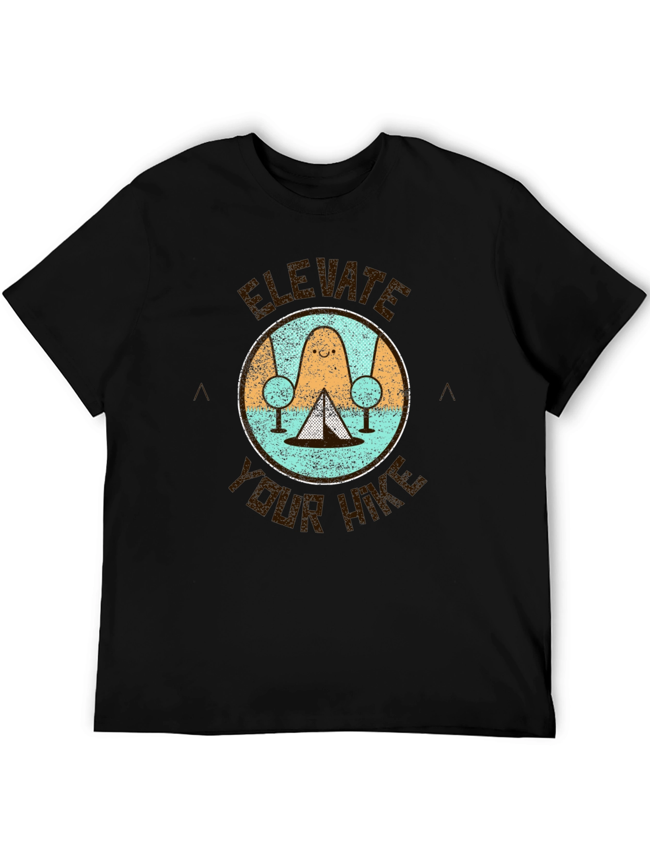 Black Elevate Your Hike T-Shirt - Camping Adventure Tee view 5