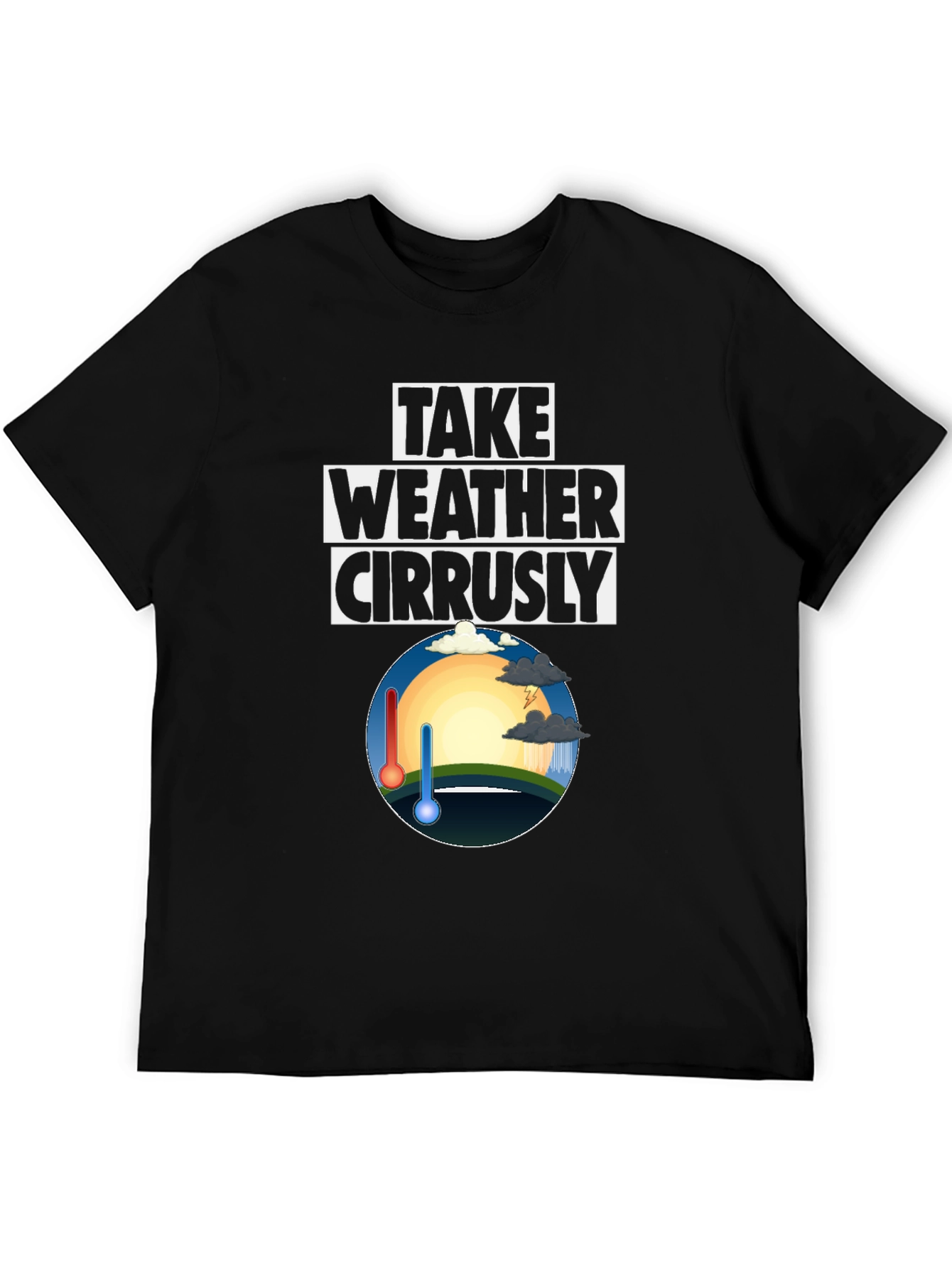 Black Take Weather Cirrusly Black Cotton T-Shirt view 5
