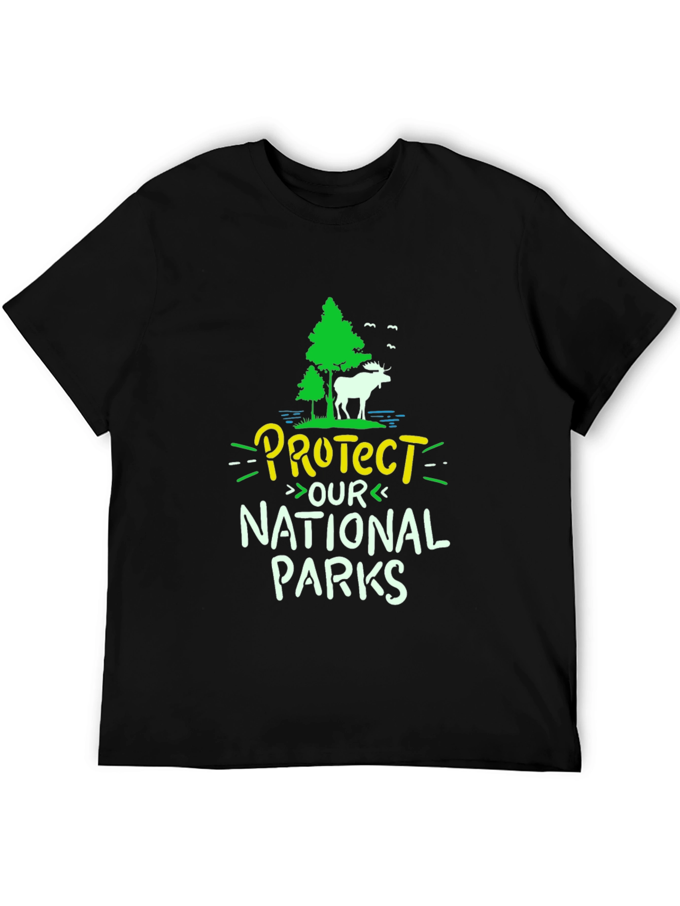 Black Protect Our National Parks Graphic Tee view 5
