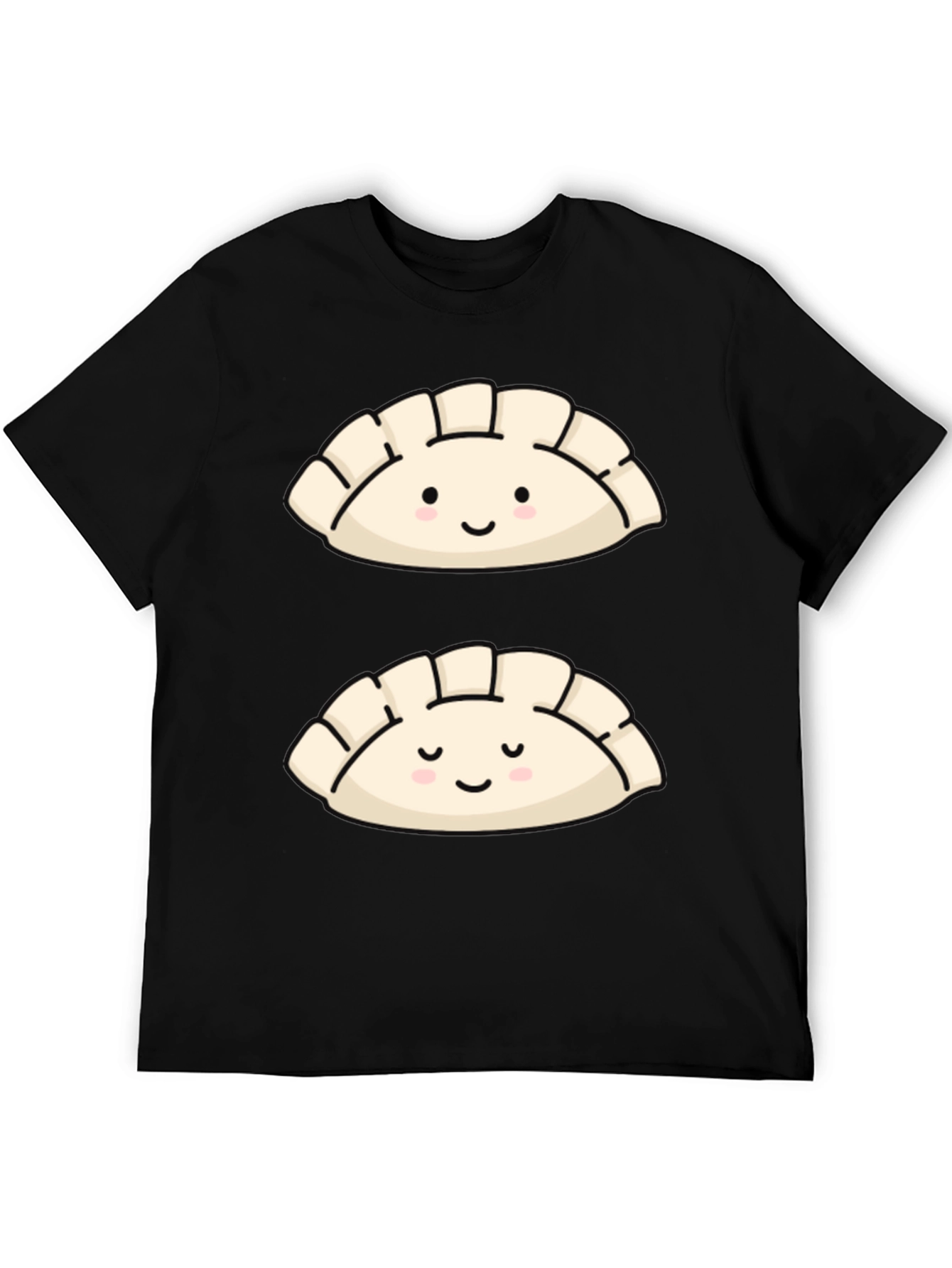Black Cute Dumpling Graphic T-Shirt - Foodie Fashion view 5