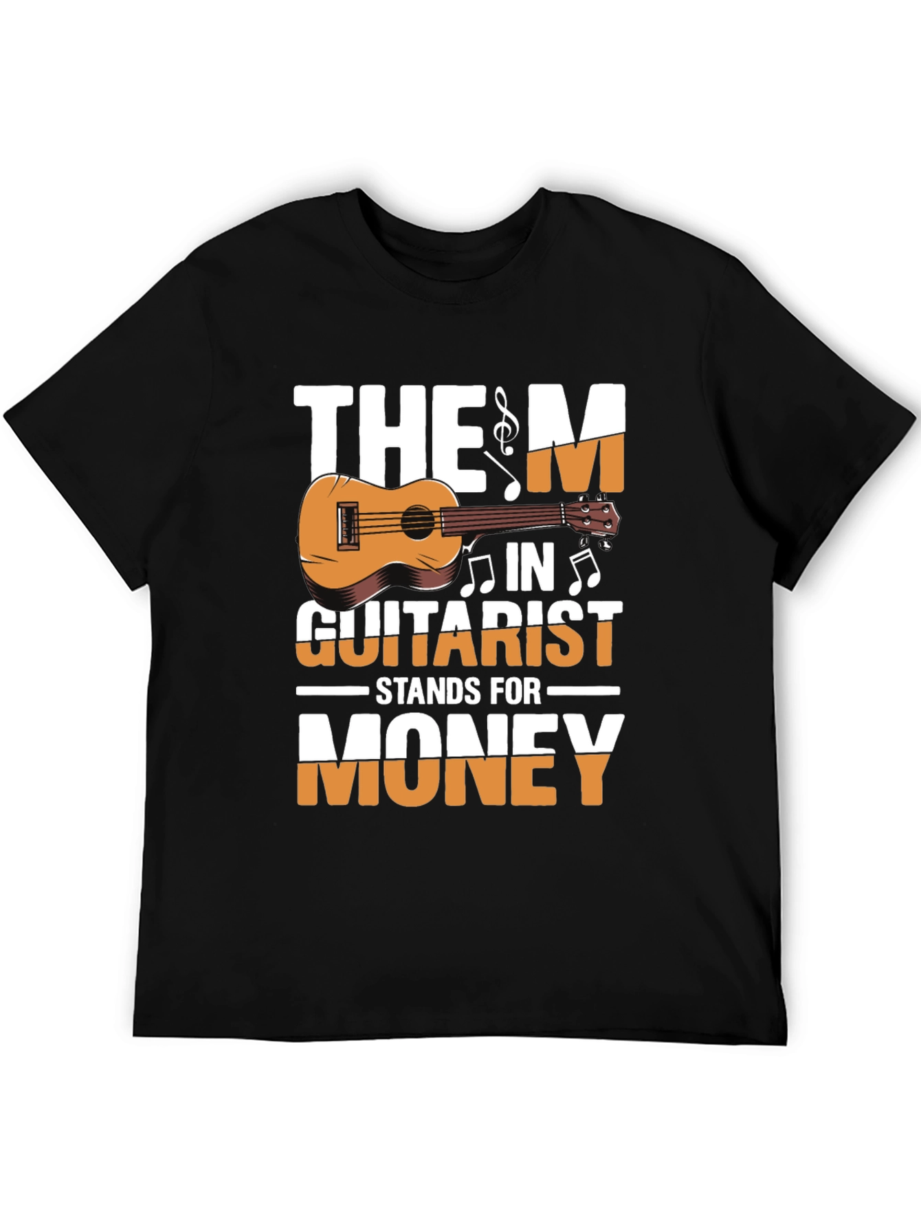 Black The M in Guitarist Stands for Money T-Shirt view 5