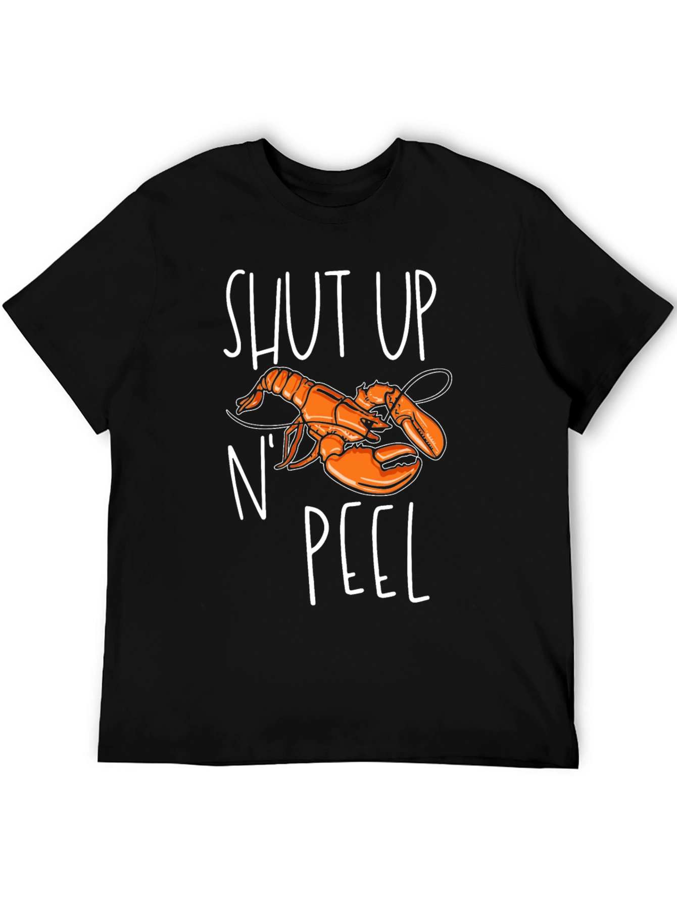 Black Shut Up N' Peel Lobster Graphic T-Shirt view 5