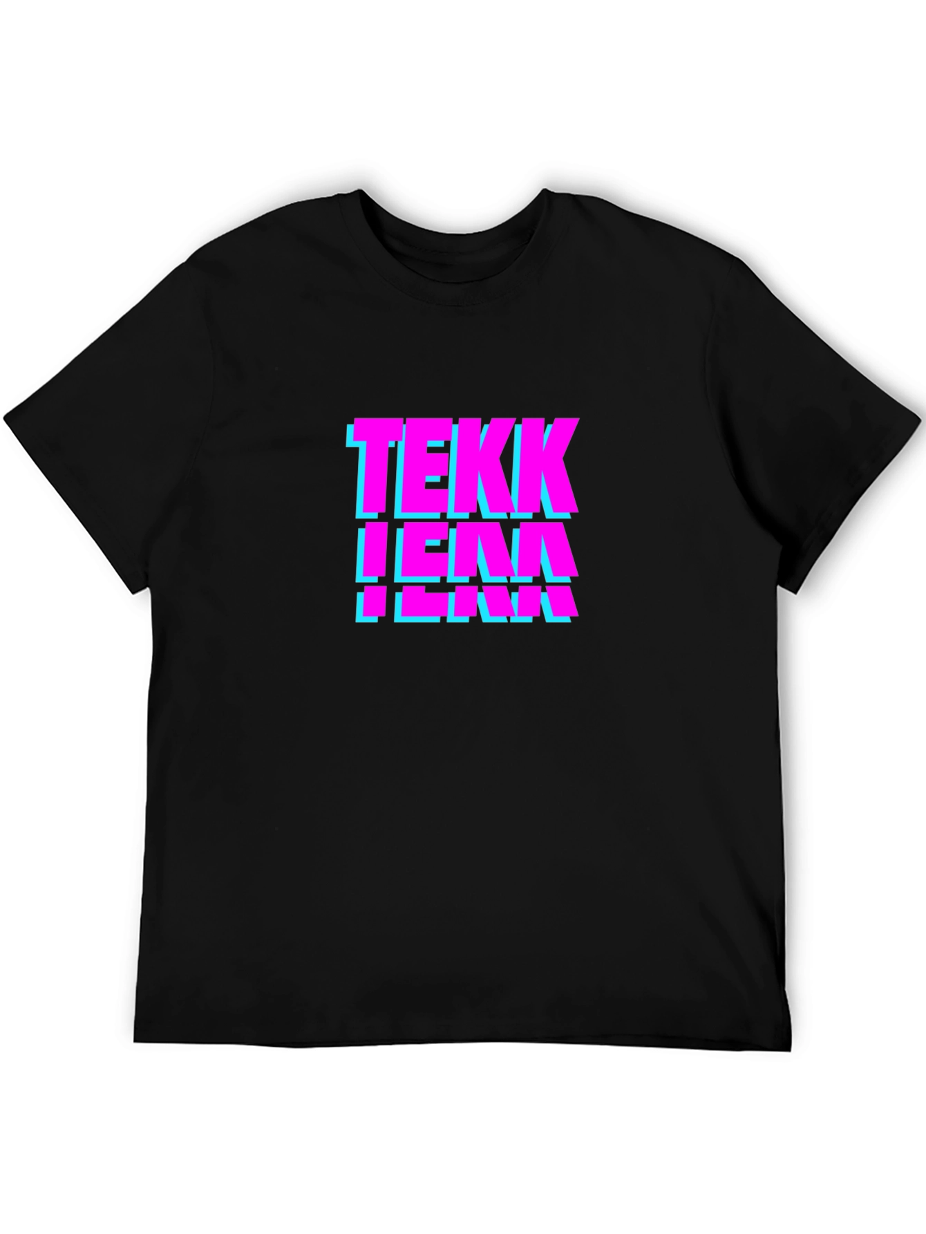 Black Tekk Tee: Retro Style Graphic T-Shirt view 5