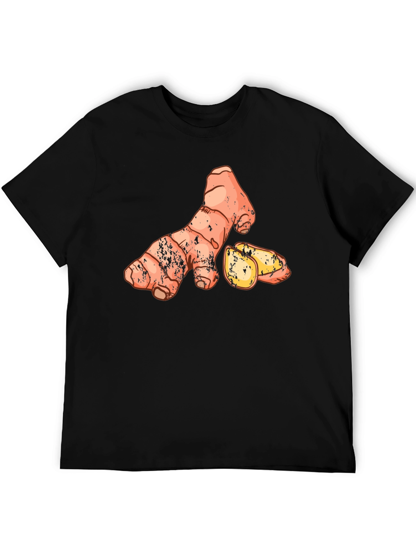 Black Ginger Graphic T-Shirt - Unisex Black Tee view 5
