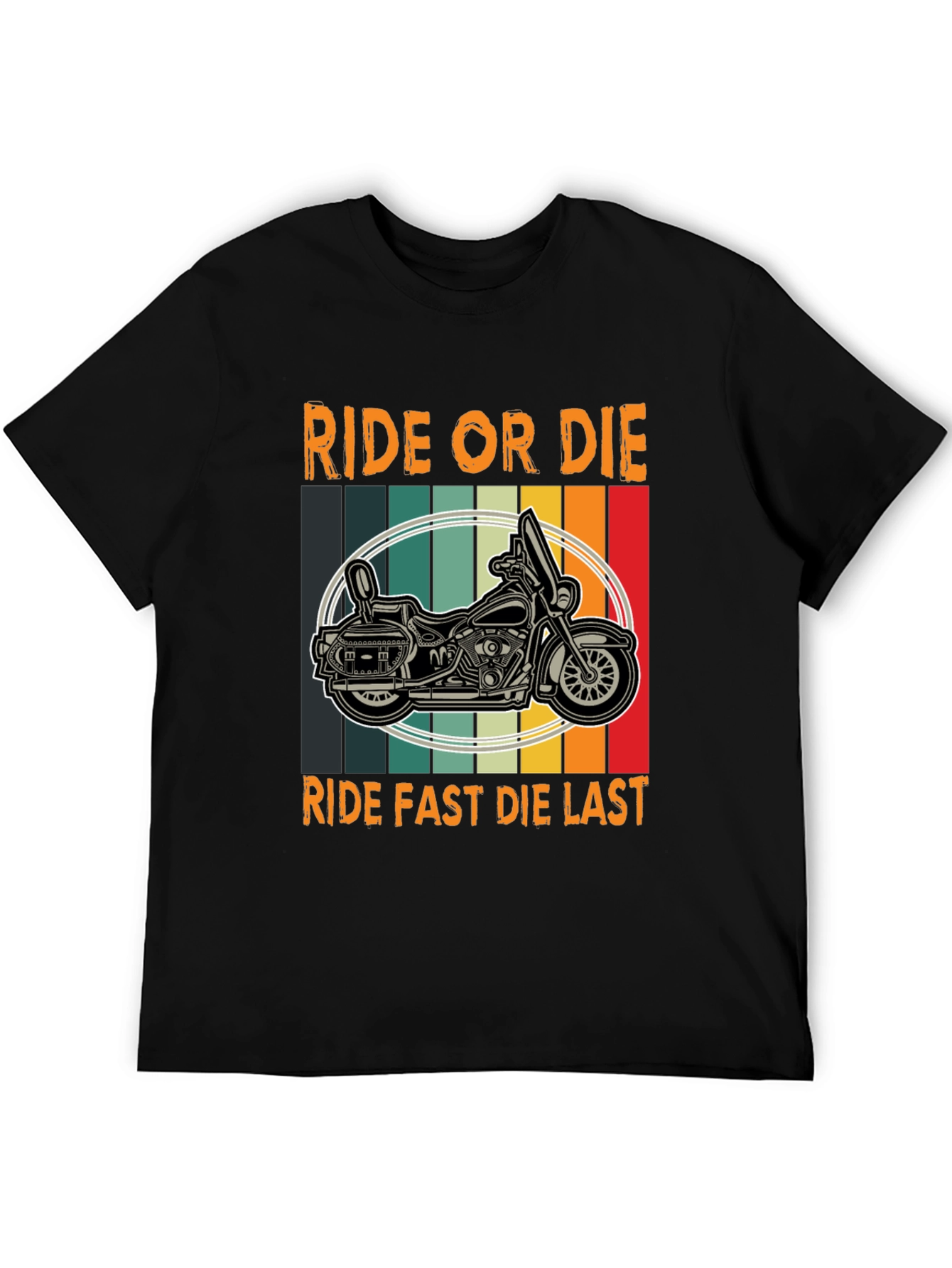 Black Ride or Die Graphic Tee - Biker Motorcycle T-Shirt view 5