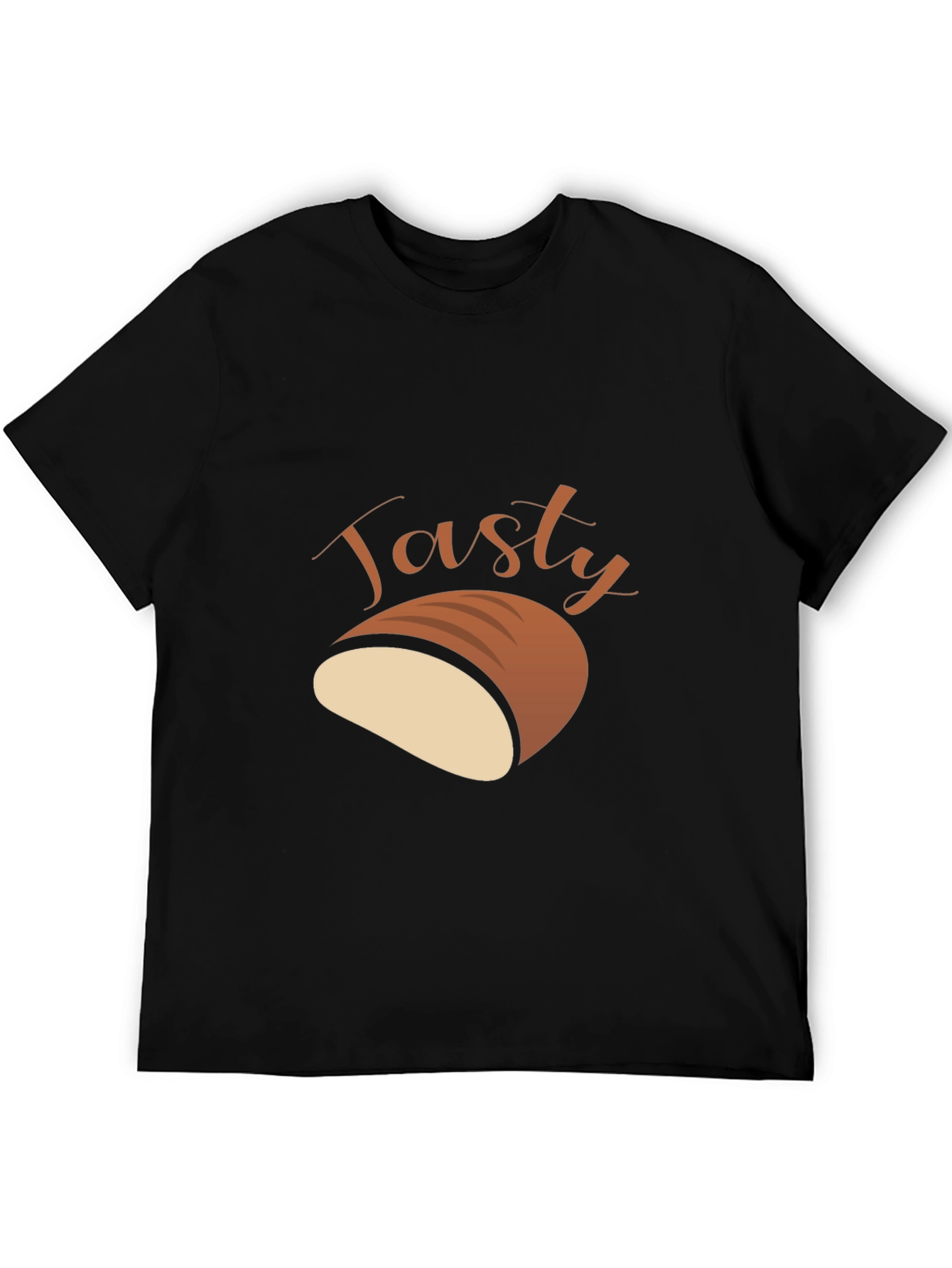 Black Tasty Bread Graphic T-Shirt - Unisex Casual Tee view 5