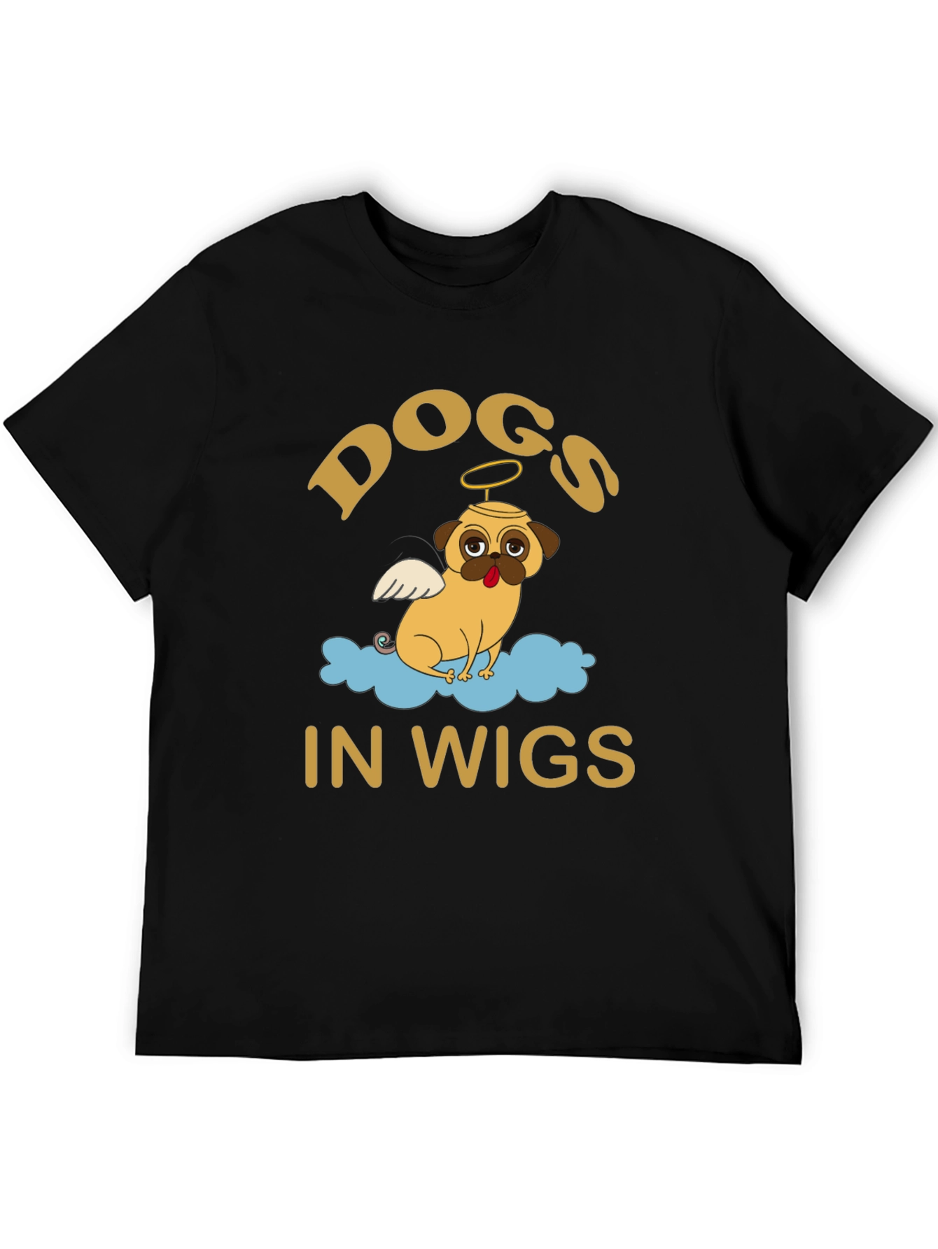 Black Dogs in Wigs Graphic Tee - Black T-Shirt view 5
