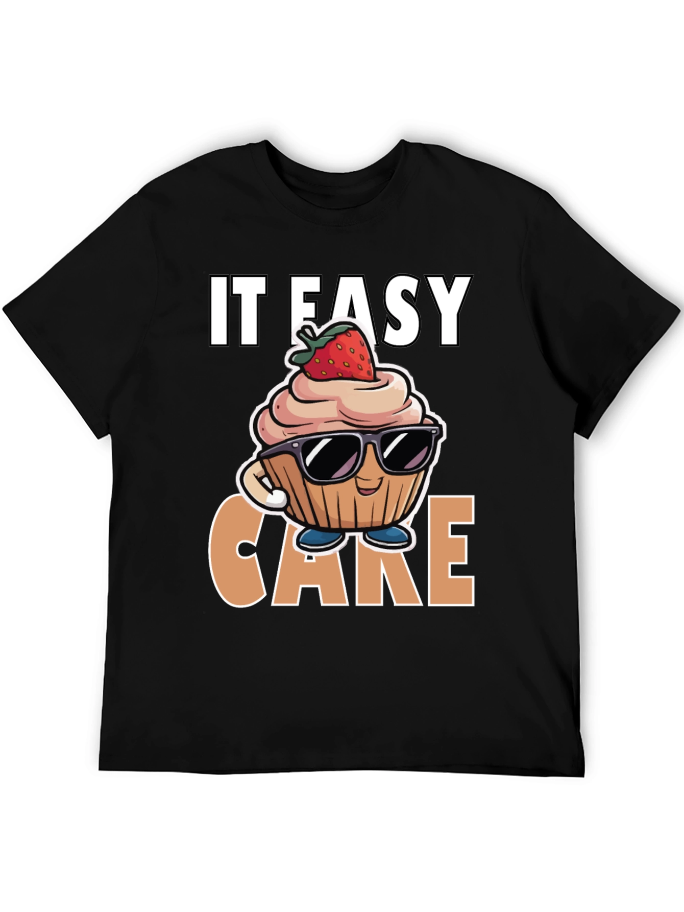 Black It Easy Cake T-Shirt view 5
