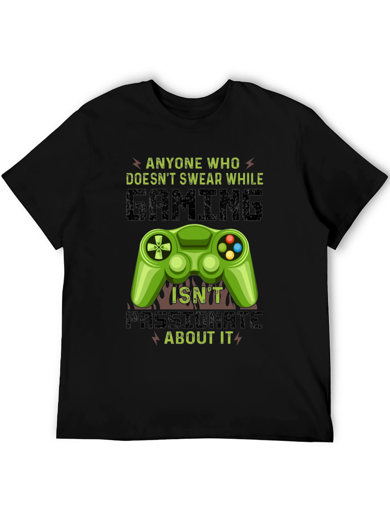 Black Gamer T-Shirt: Passionate Gaming Tee view 5