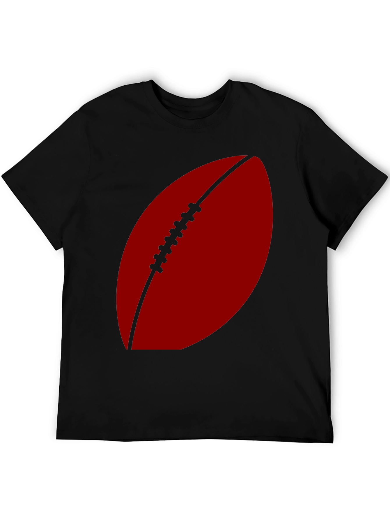Black Football Graphic Tee - Casual Sportswear view 5