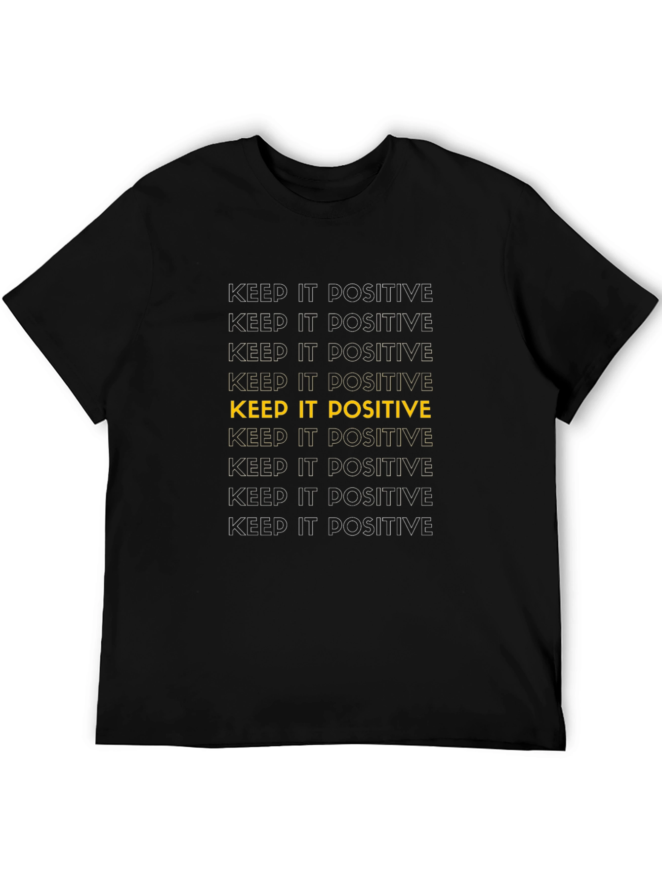 Black Keep It Positive Graphic Tee view 5