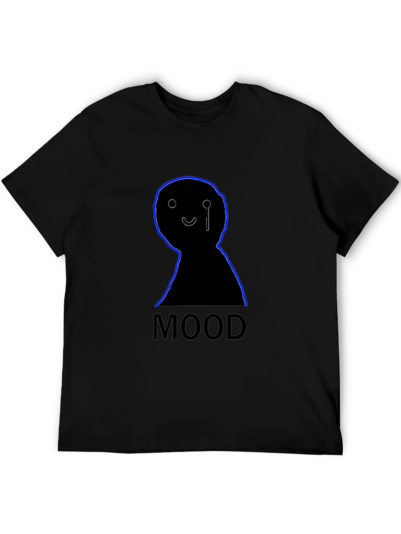 Black Mood Graphic Tee - Black Cotton T-Shirt view 5