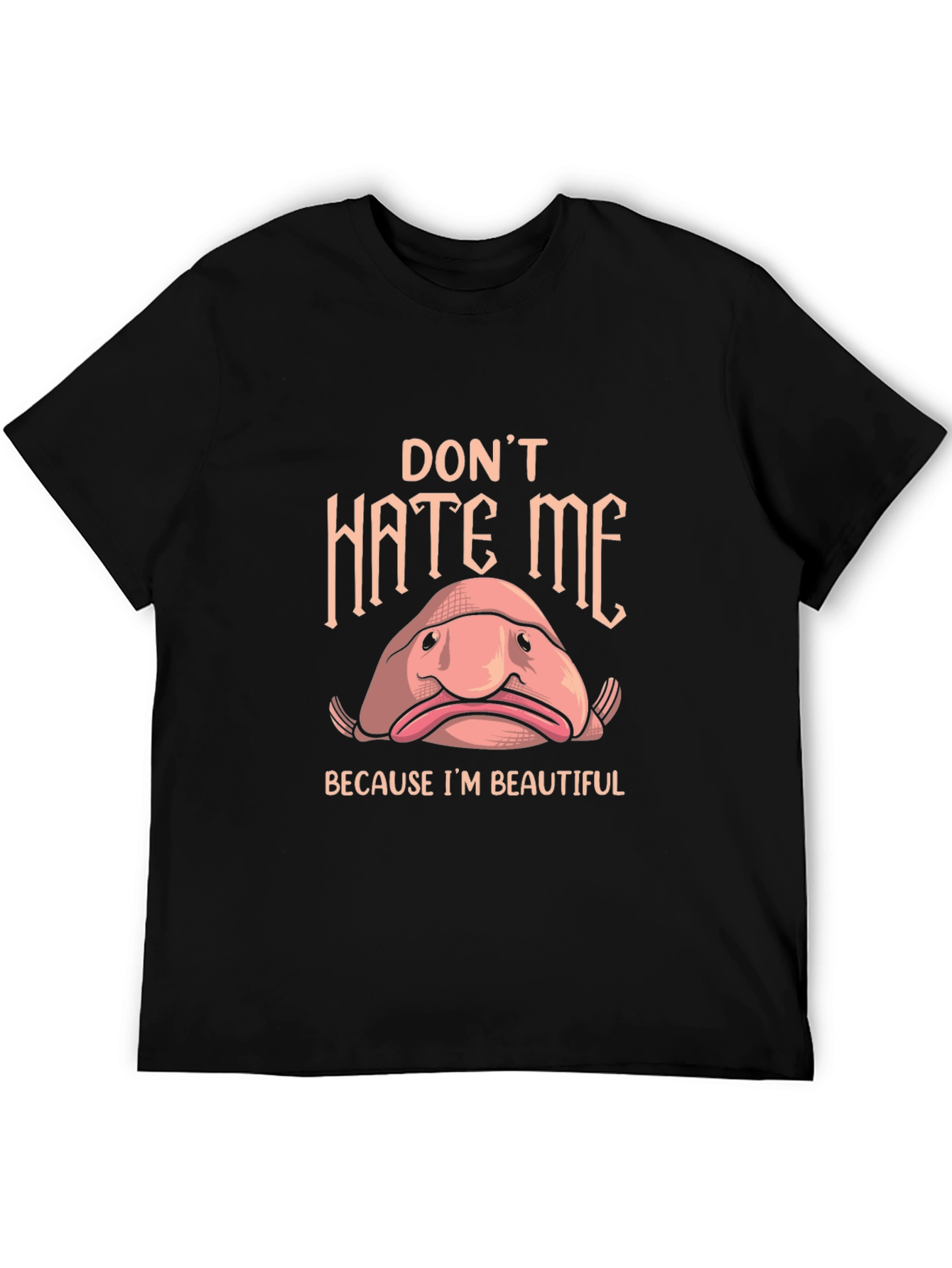 Black Don't Hate Me Blobfish T-Shirt view 5