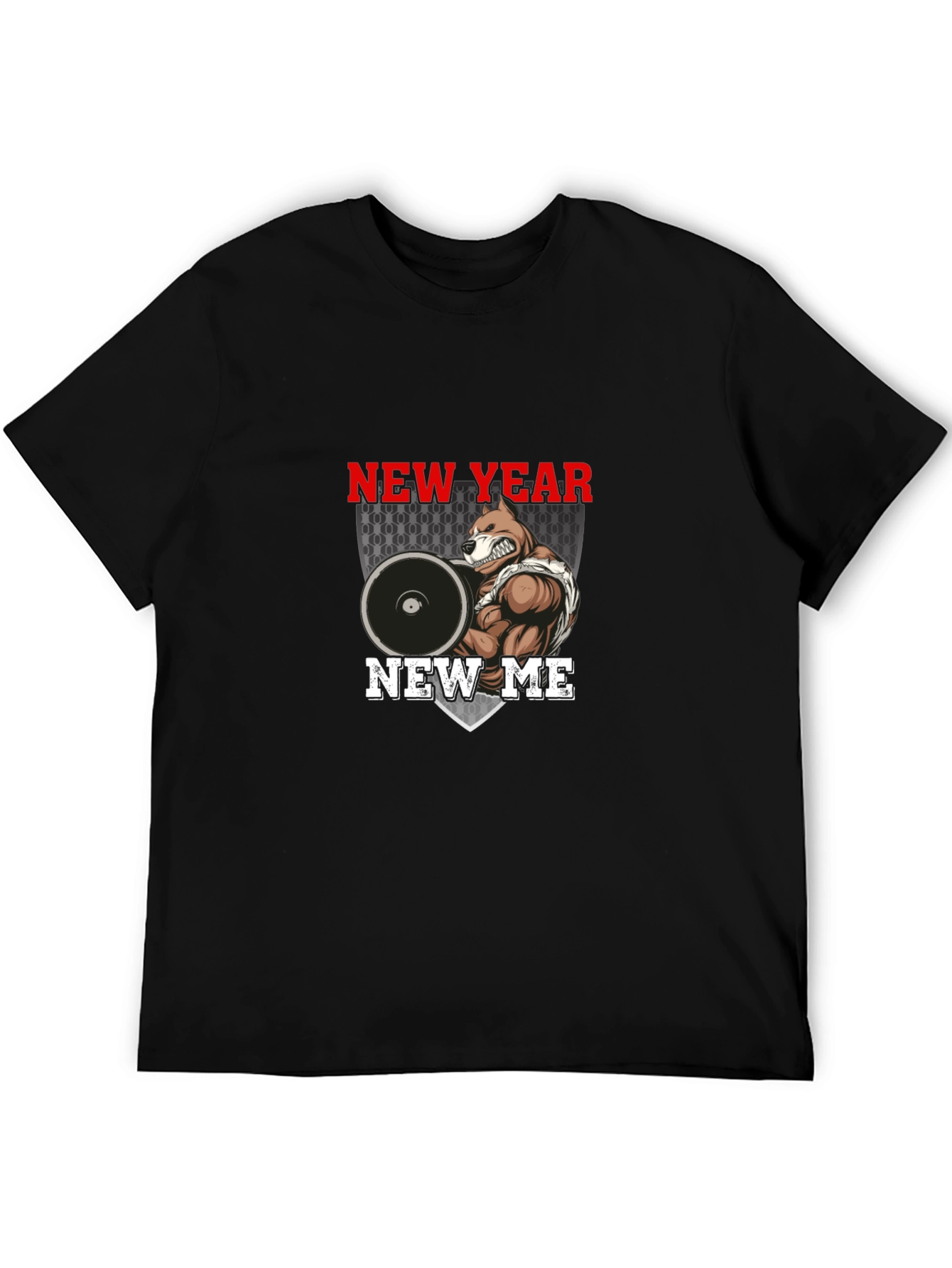 Black New Year New Me Graphic Tee - Black Cotton view 5