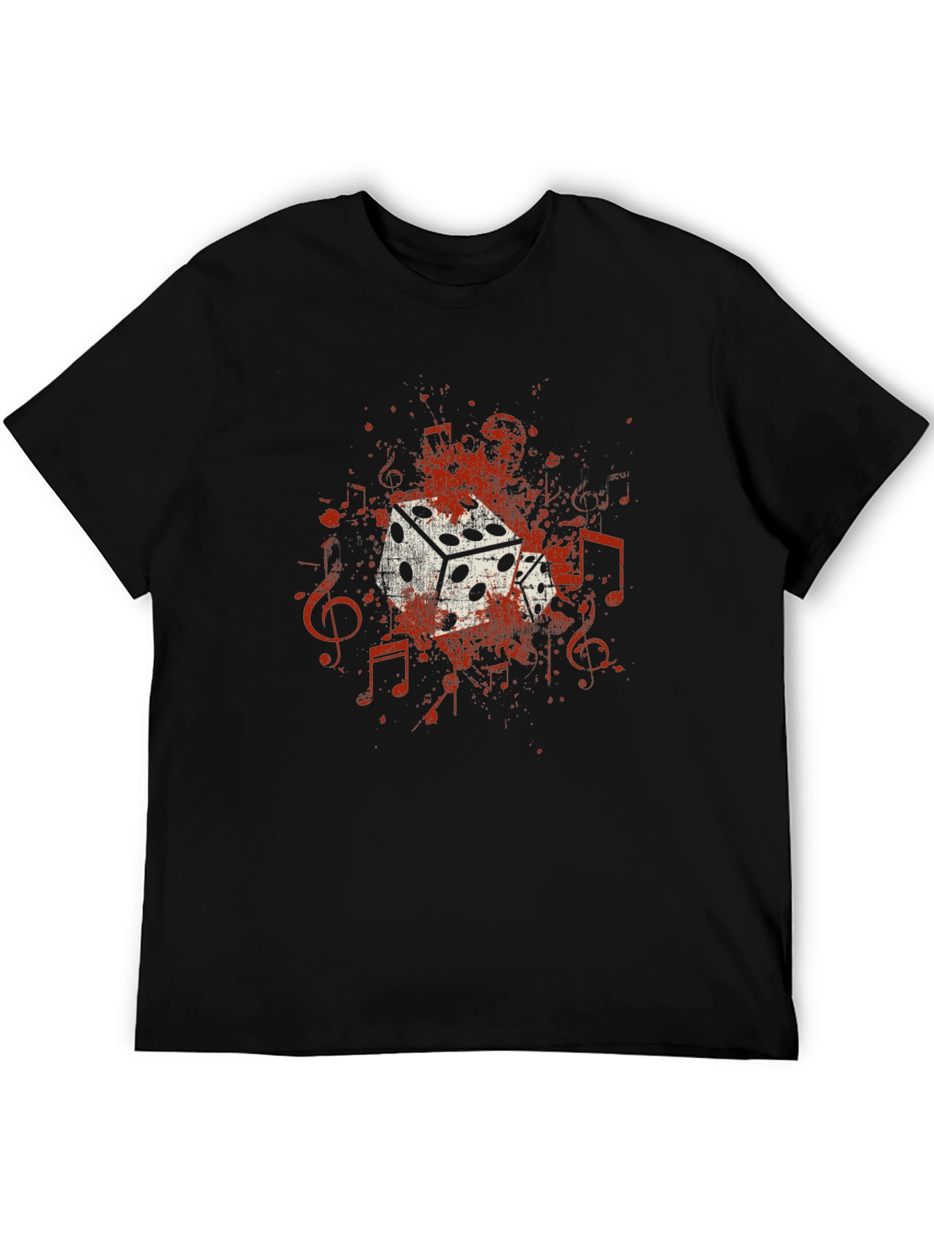 Black Dice and Music Note Graphic Tee - Unisex view 5