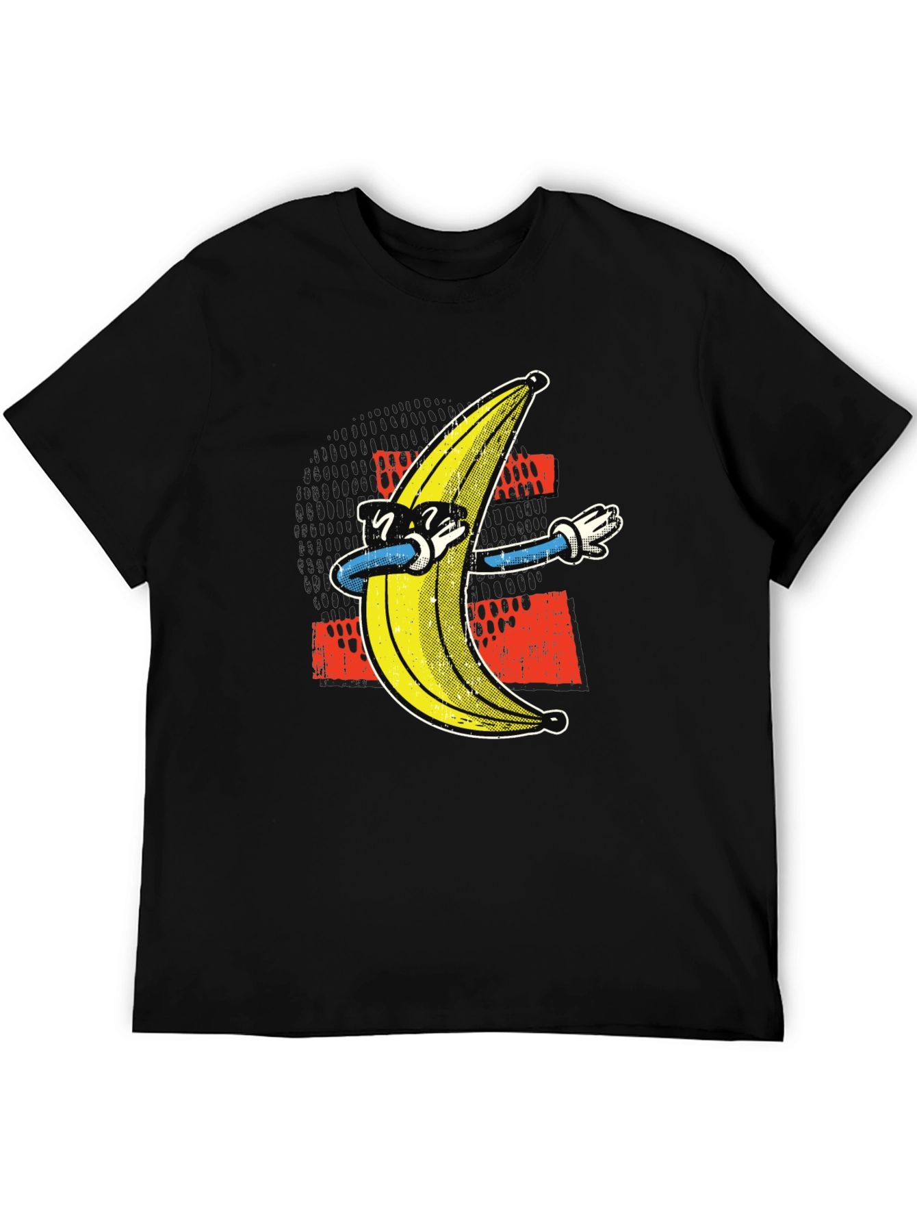 Black Dabbing Banana Graphic Tee - Funny Trendy T-Shirt view 5