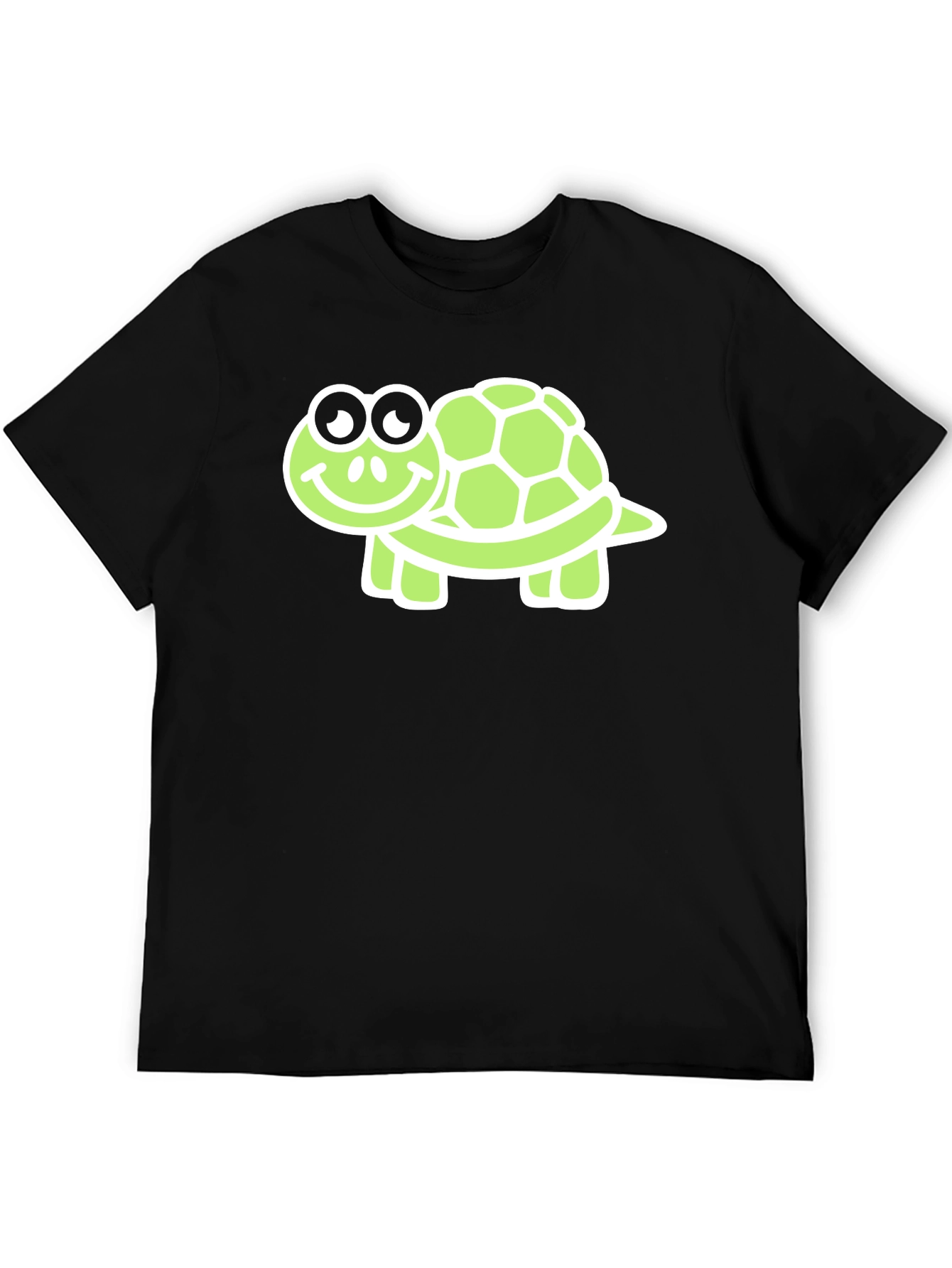 Black Cute Turtle Graphic Tee - Black view 5