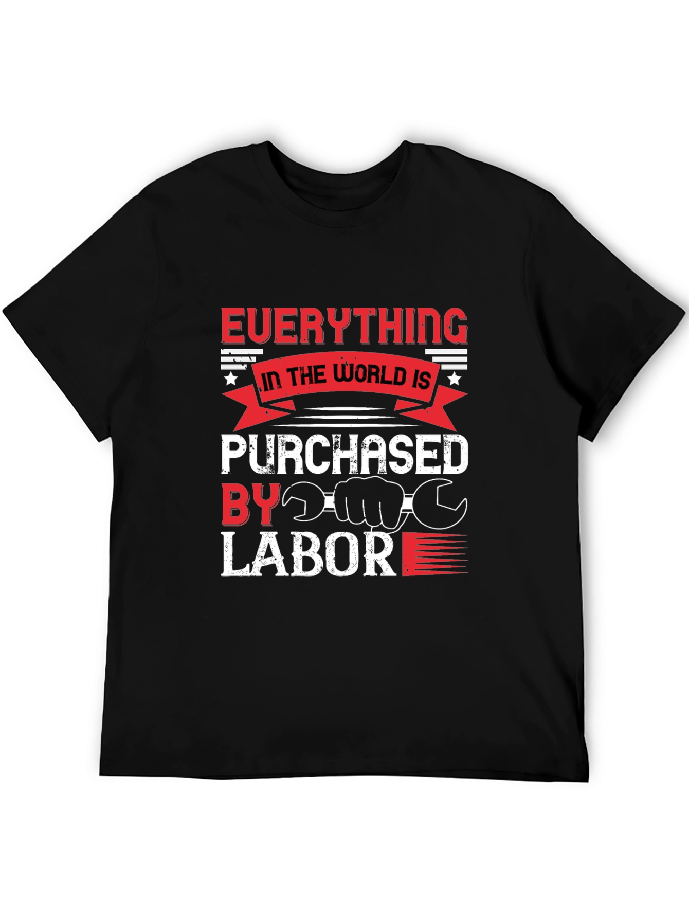 Black Everything Is Purchased By Labor T-Shirt view 5