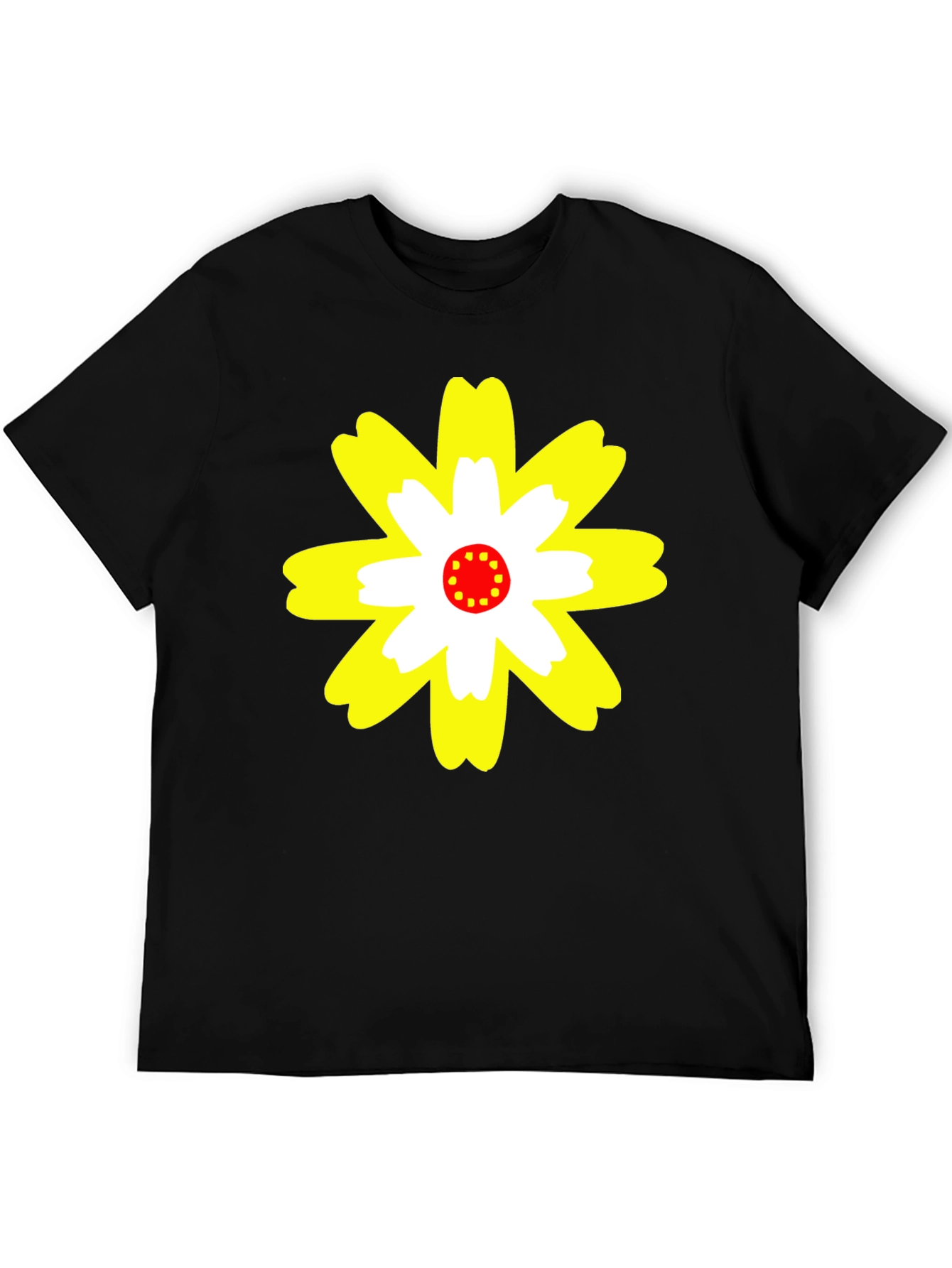 Black Flower Power Graphic Tee - Black view 5