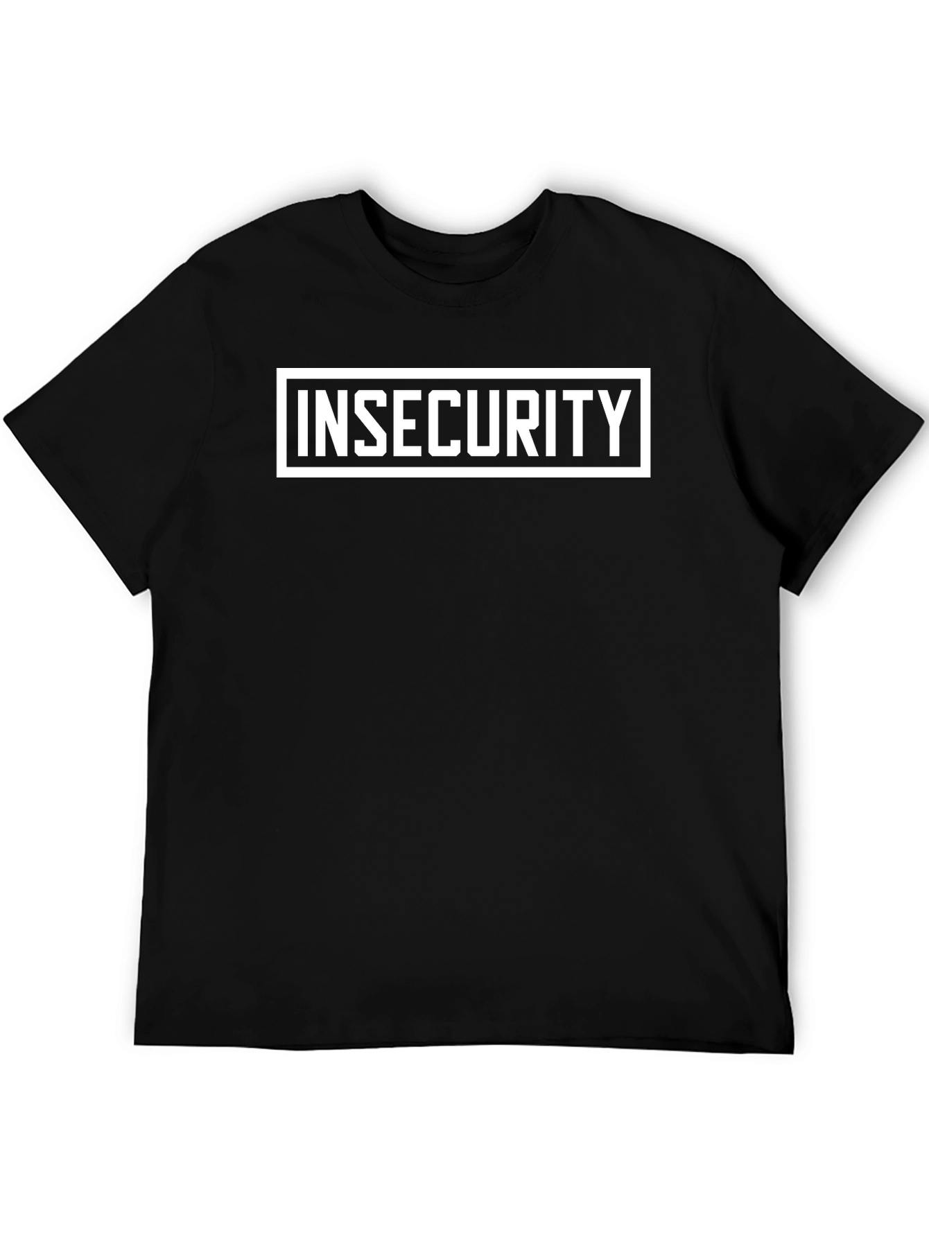 Black Insecurity T-Shirt - Black Graphic Tee view 5