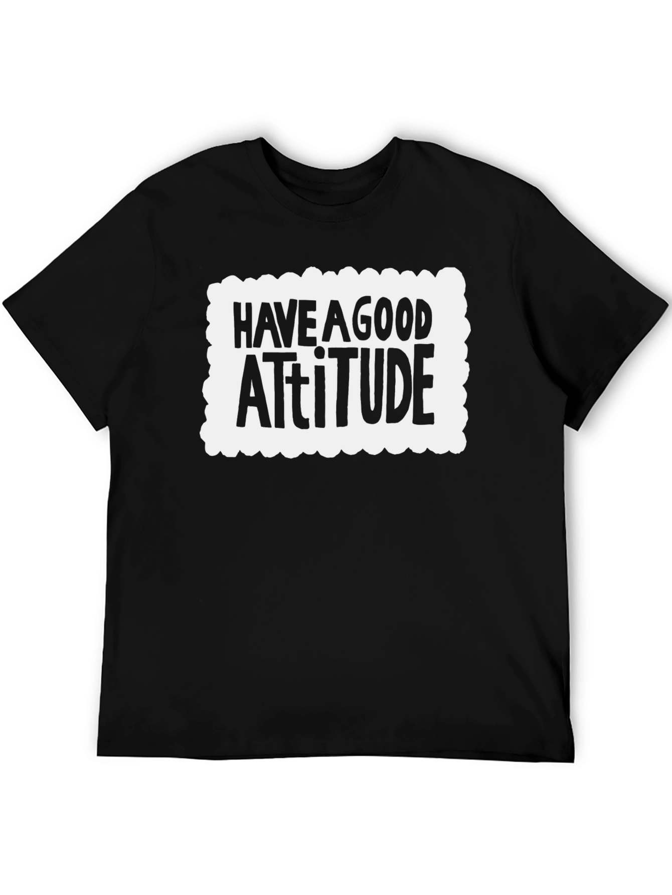 Black Have a Good Attitude Graphic Tee - Black view 5