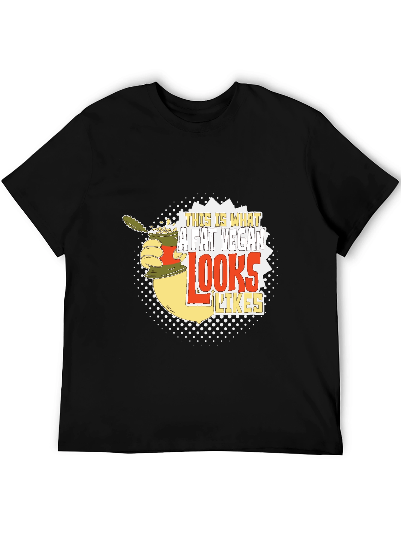 Funny Vegan T-Shirt - This Is What a Fat Vegan Looks Like Tee - 5