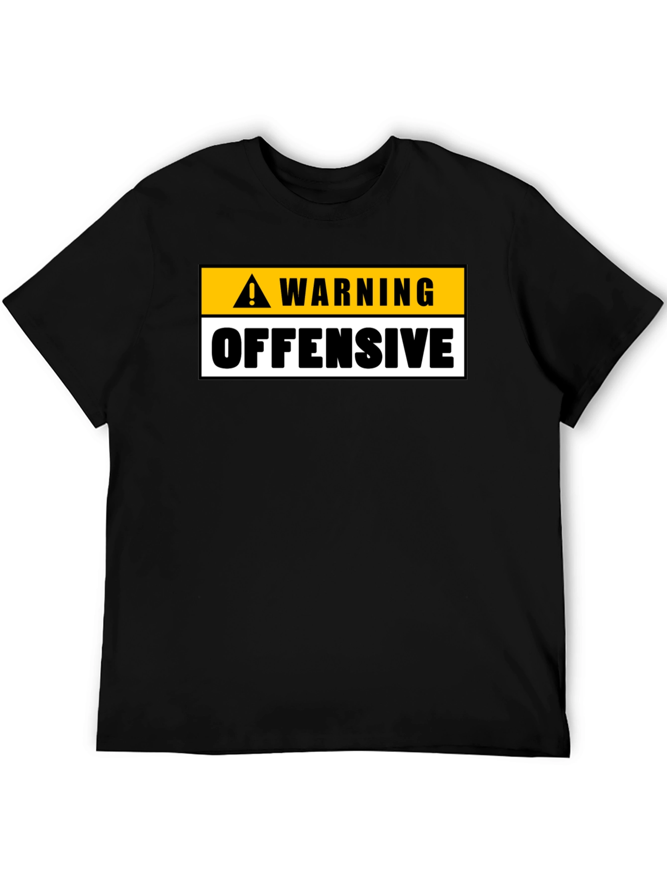 Black Warning Offensive Graphic Tee view 5
