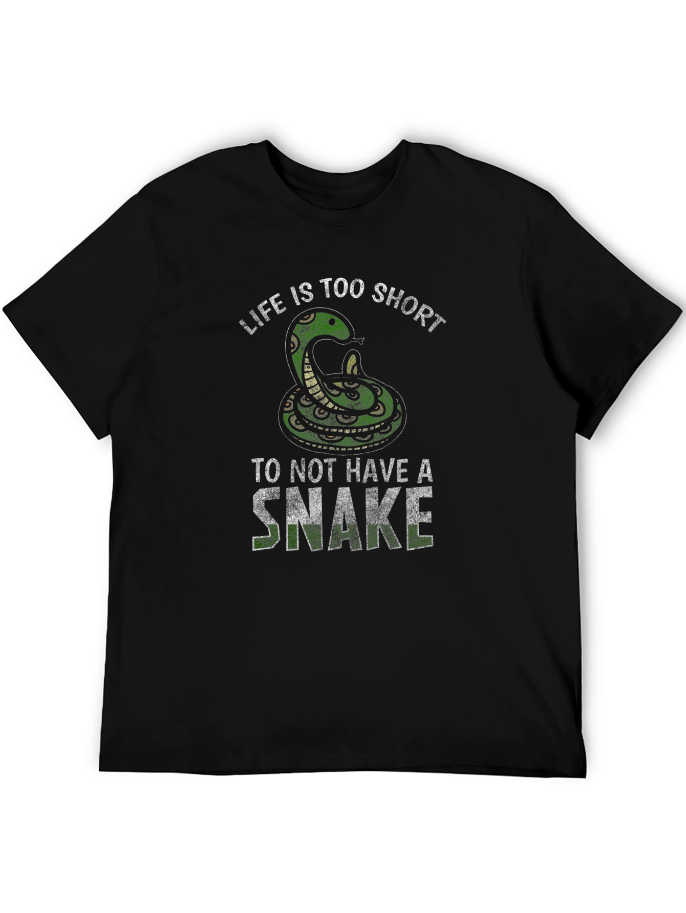 Black Life is Too Short Snake Graphic Tee view 5