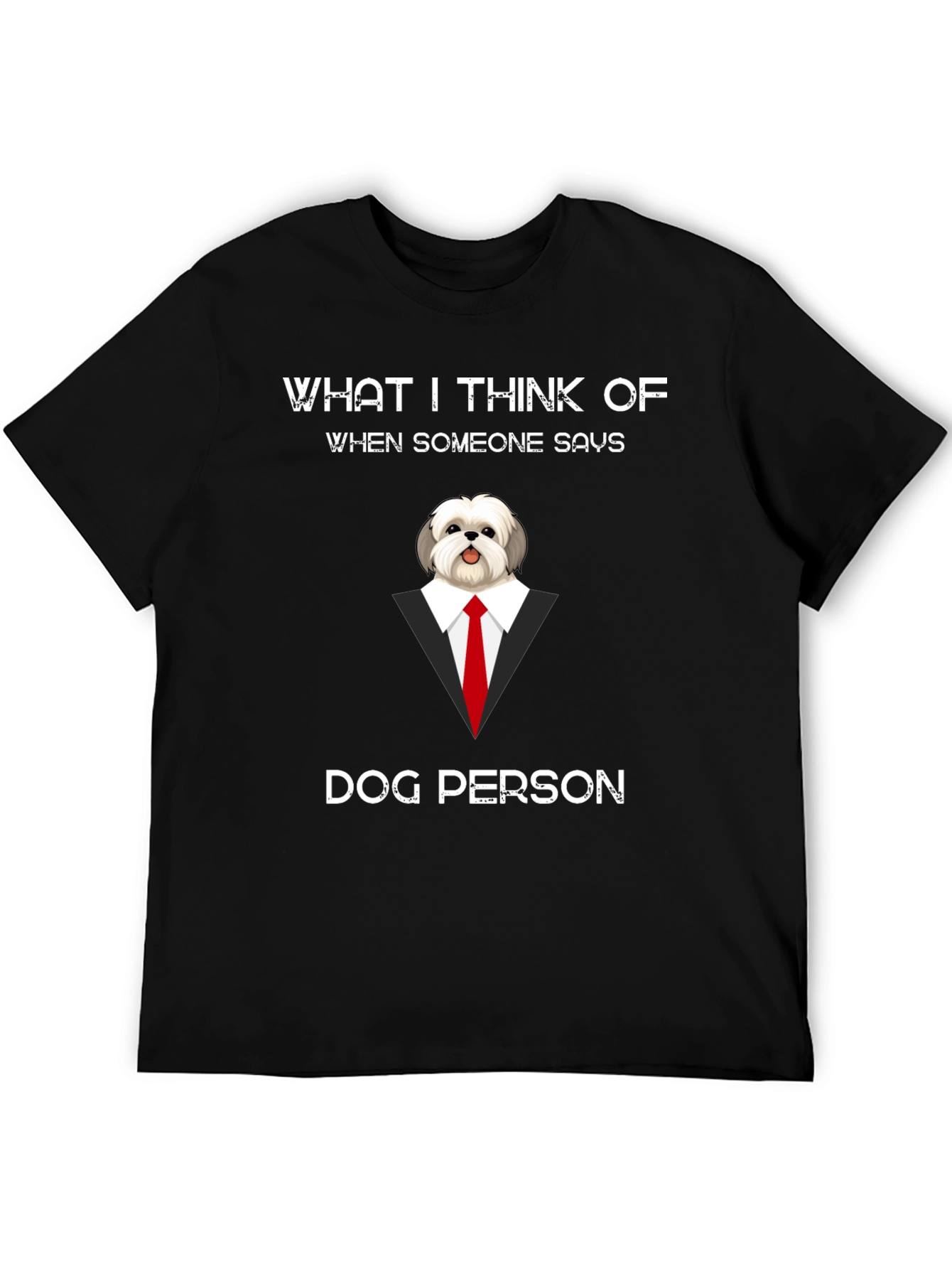 Black Dog Person T-Shirt - Funny Novelty Tee view 5