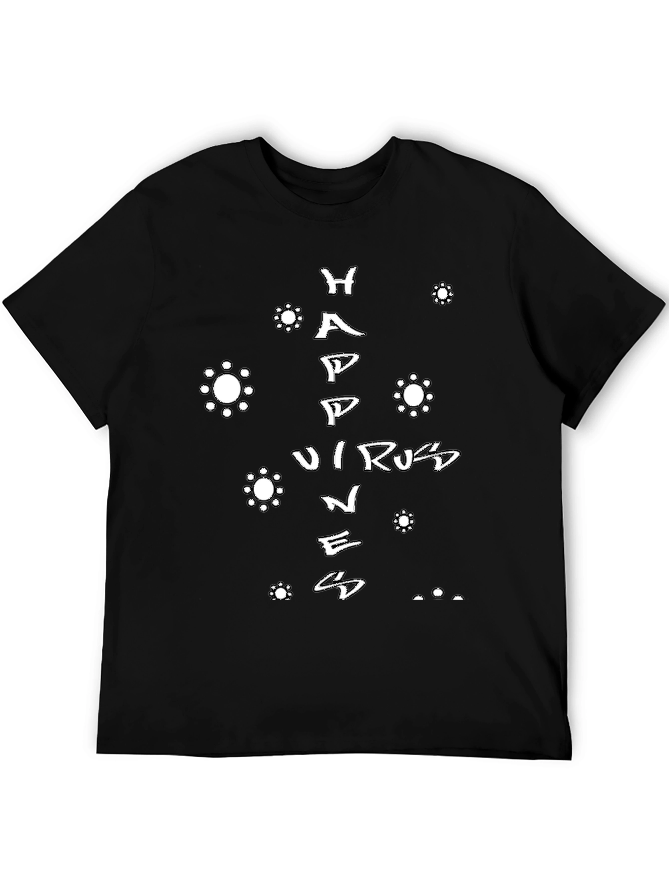 Black Happy Virus Spreading Happiness T-Shirt view 5