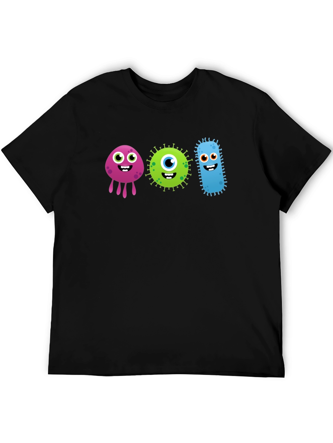 Black Cute Germs Black T-Shirt view 5