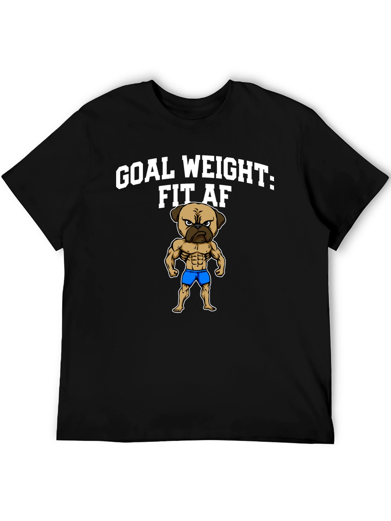 Black Goal Weight Fit AF T-Shirt view 5