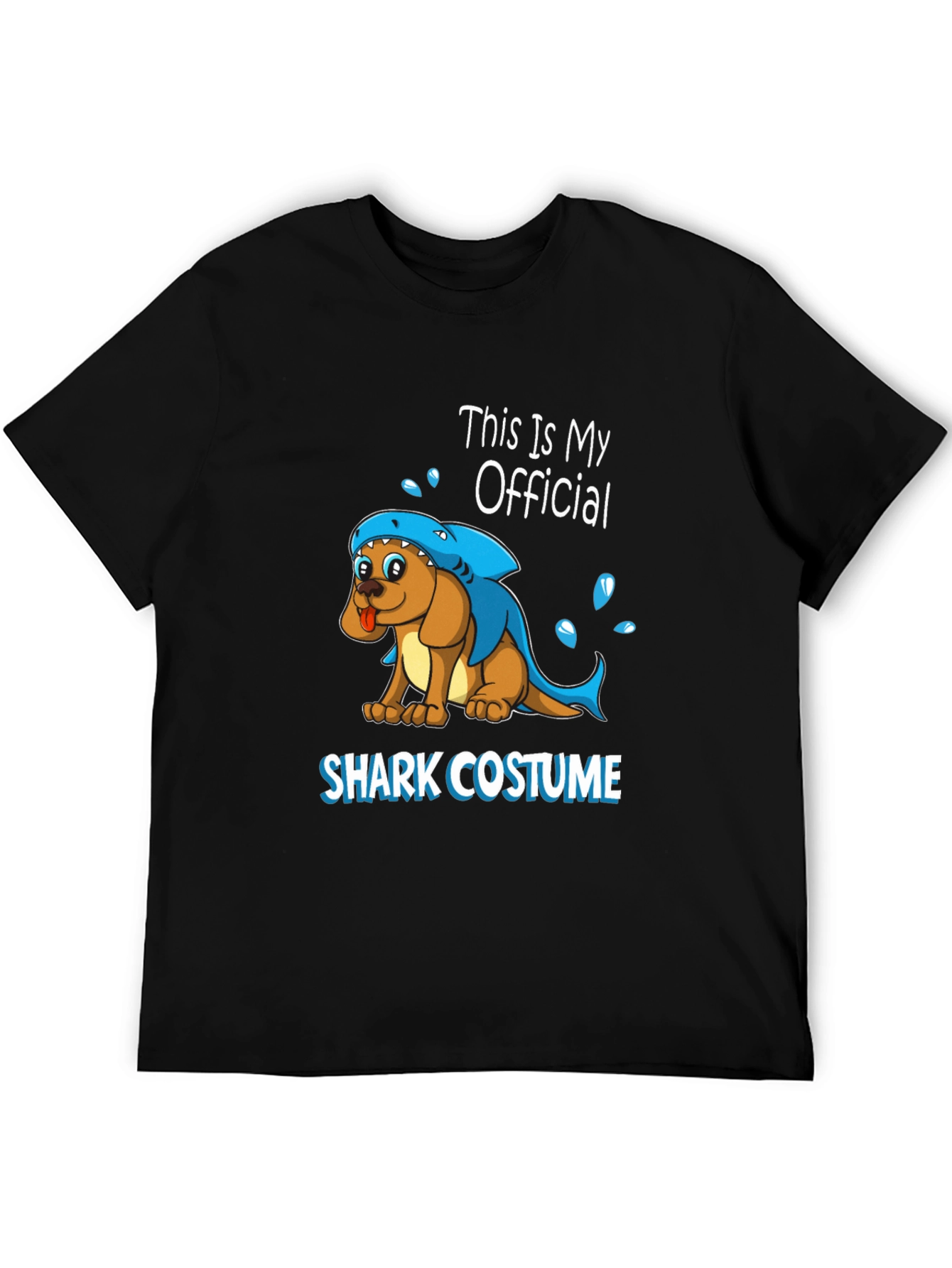Black Dog Shark Costume Graphic T-Shirt view 5