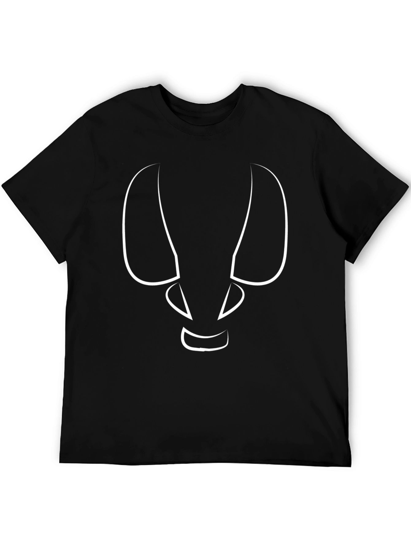 Black Abstract Face Graphic Tee - Modern Style view 5