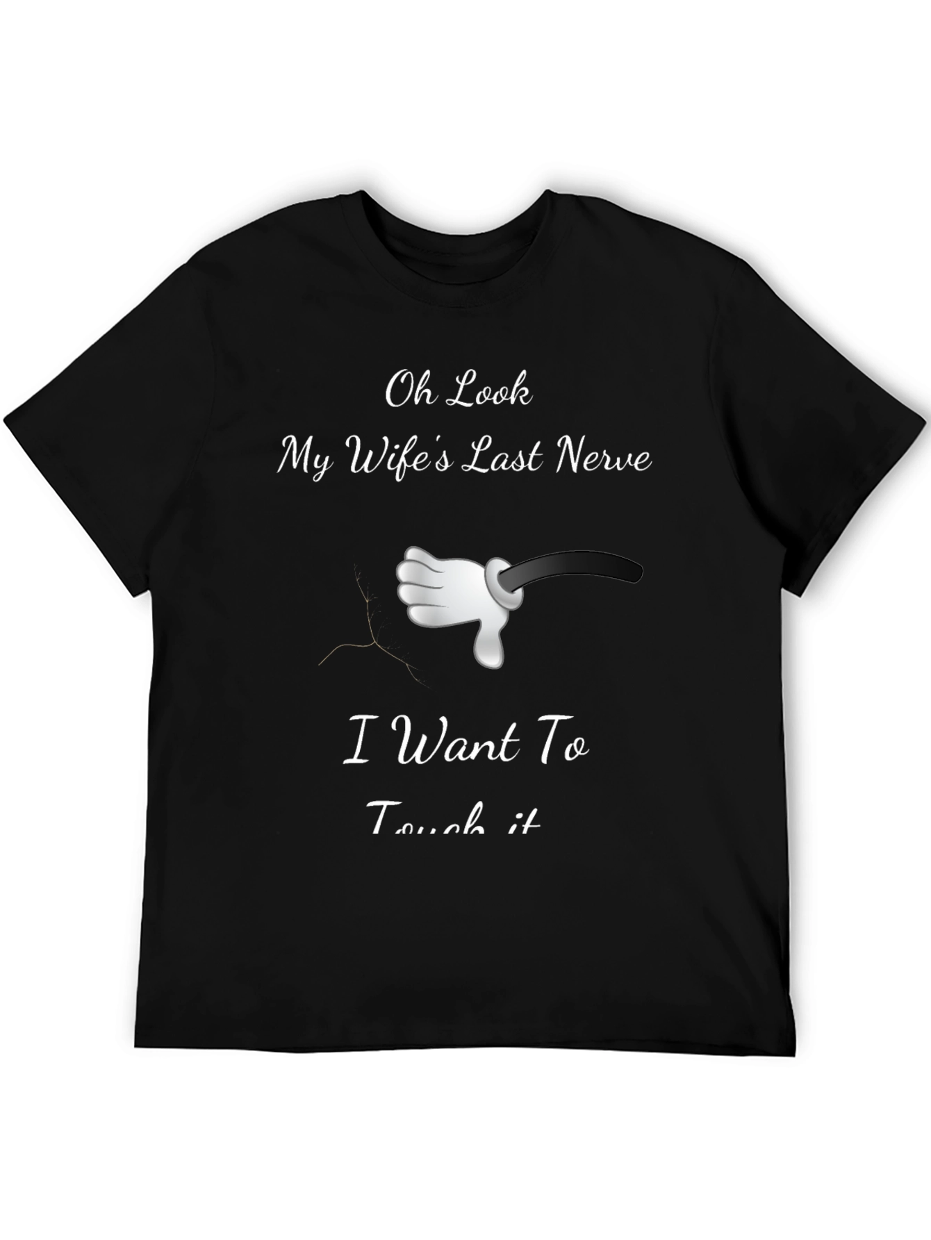 Black Humorous "My Wife's Last Nerve" Graphic Tee view 5