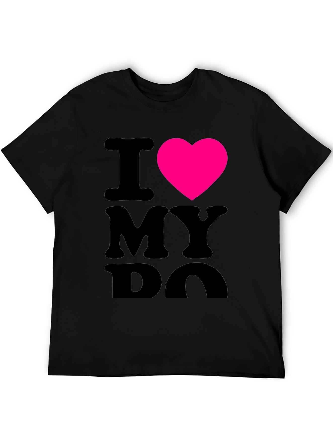 Black I Heart My Dog Black T-Shirt view 5
