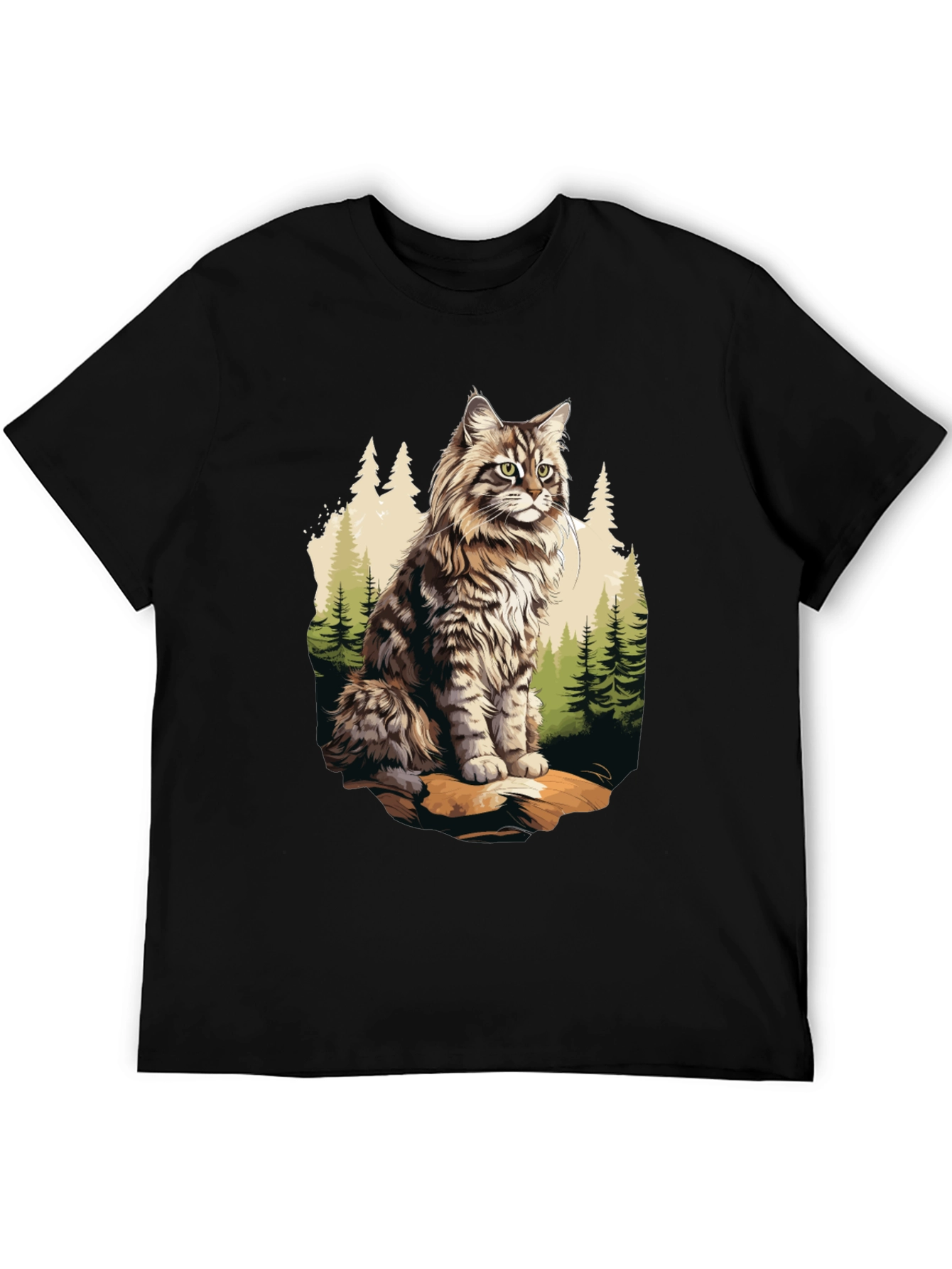 Black Cat in the Woods Graphic Tee view 5